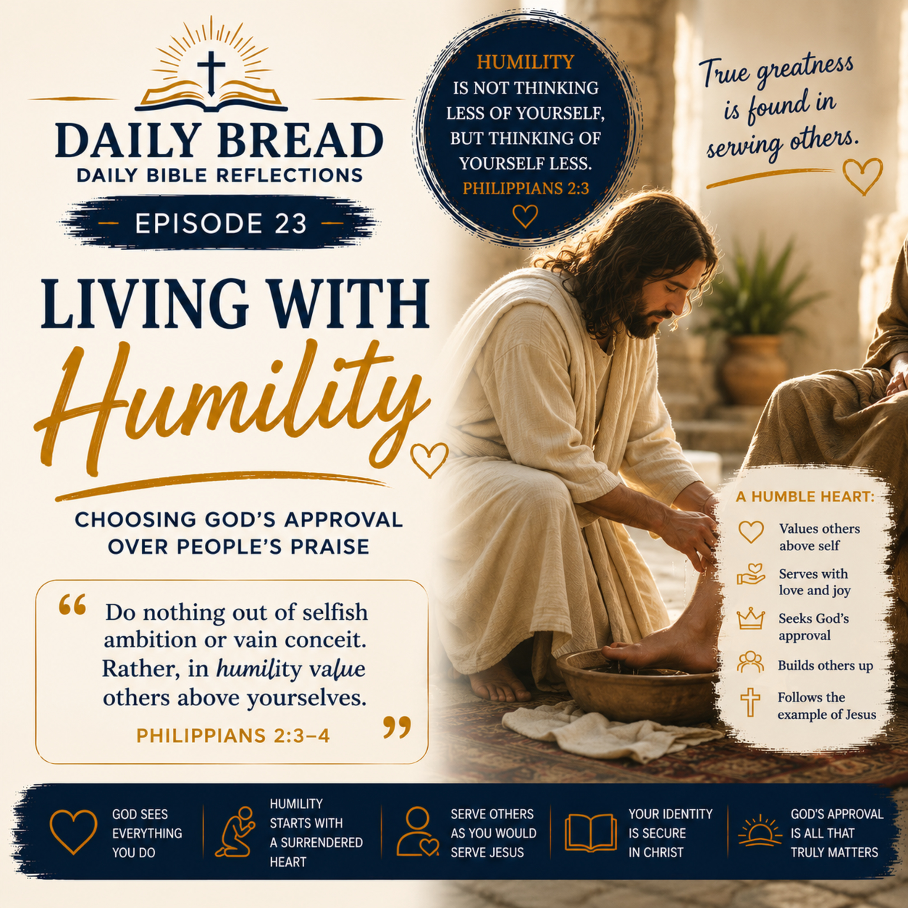 Living with Humility (Choosing God's Approval Over People's Praise) episode artwork