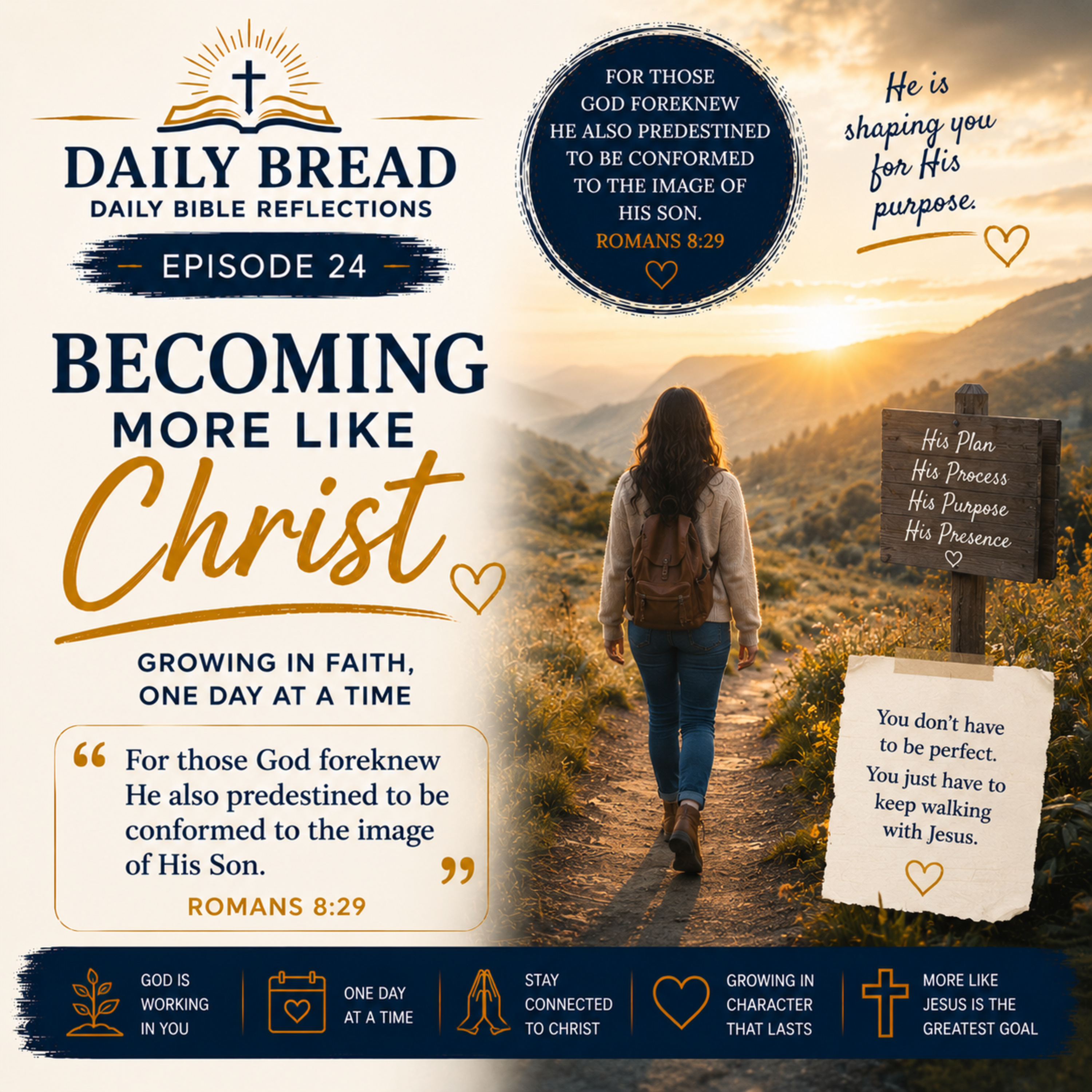 Becoming More Like Christ (Growing One Day at a Time) episode artwork