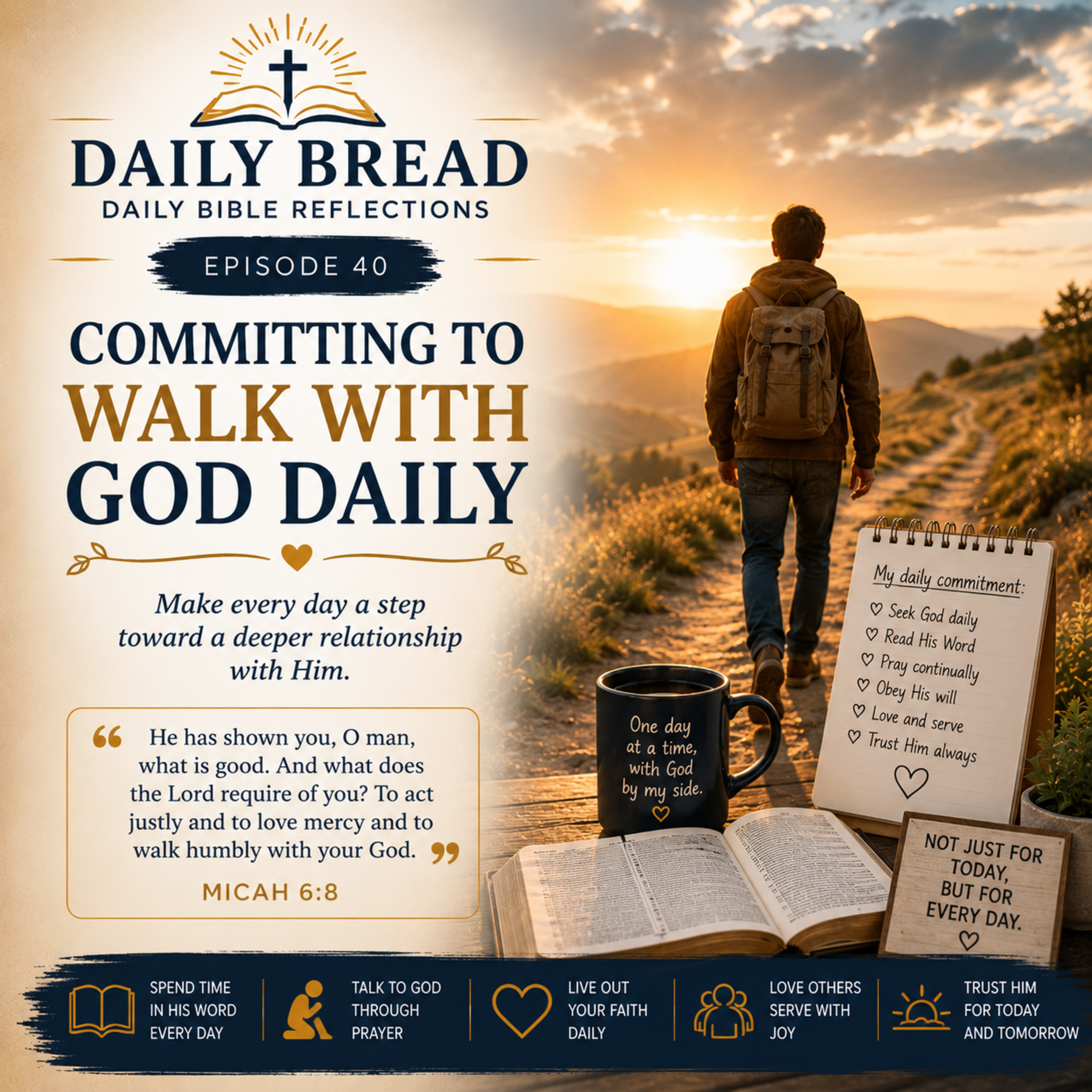 Committing to Walk with God Daily (One Faithful Step at a Time) episode artwork