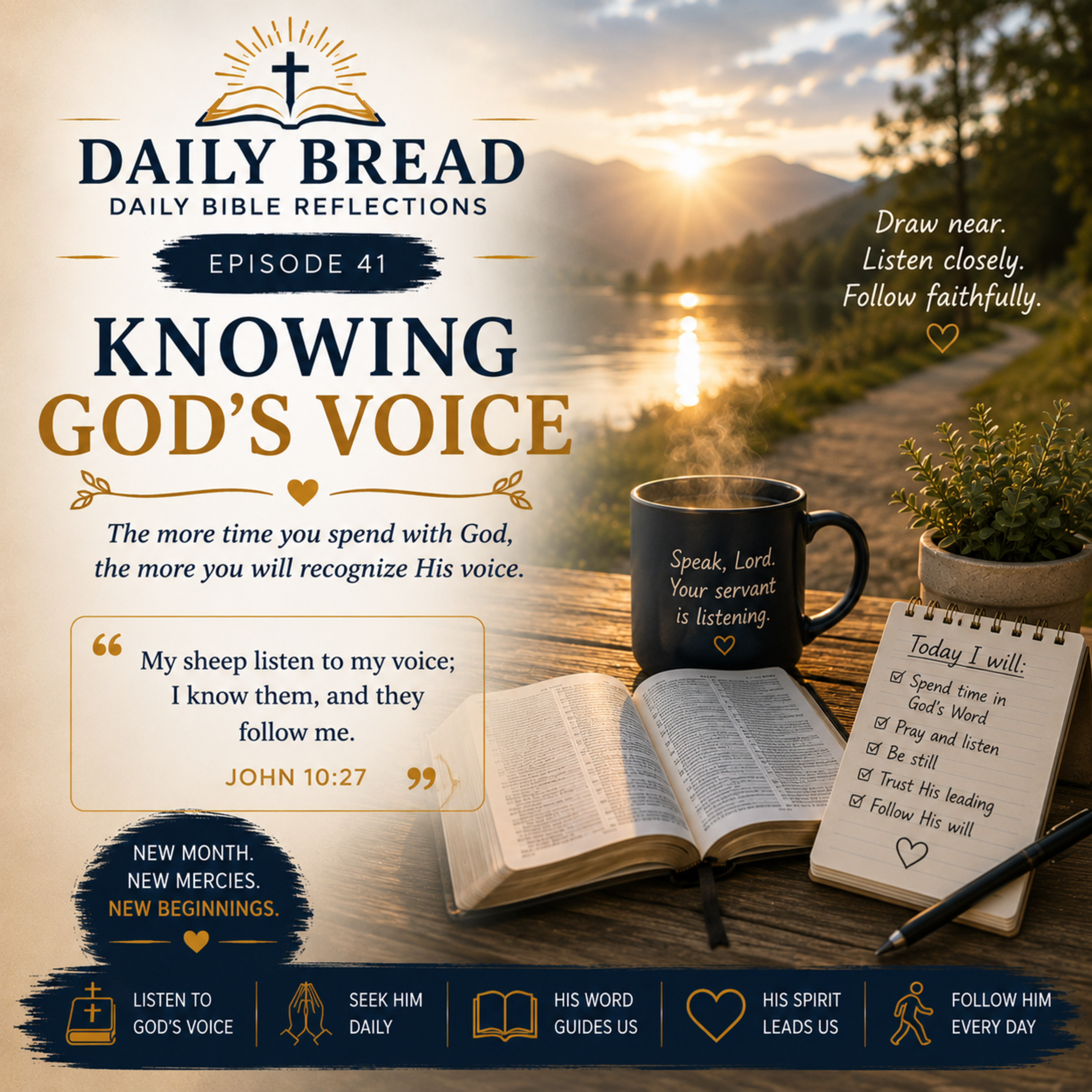 Knowing God's Voice (A New Month, A Deeper Walk with God) episode artwork