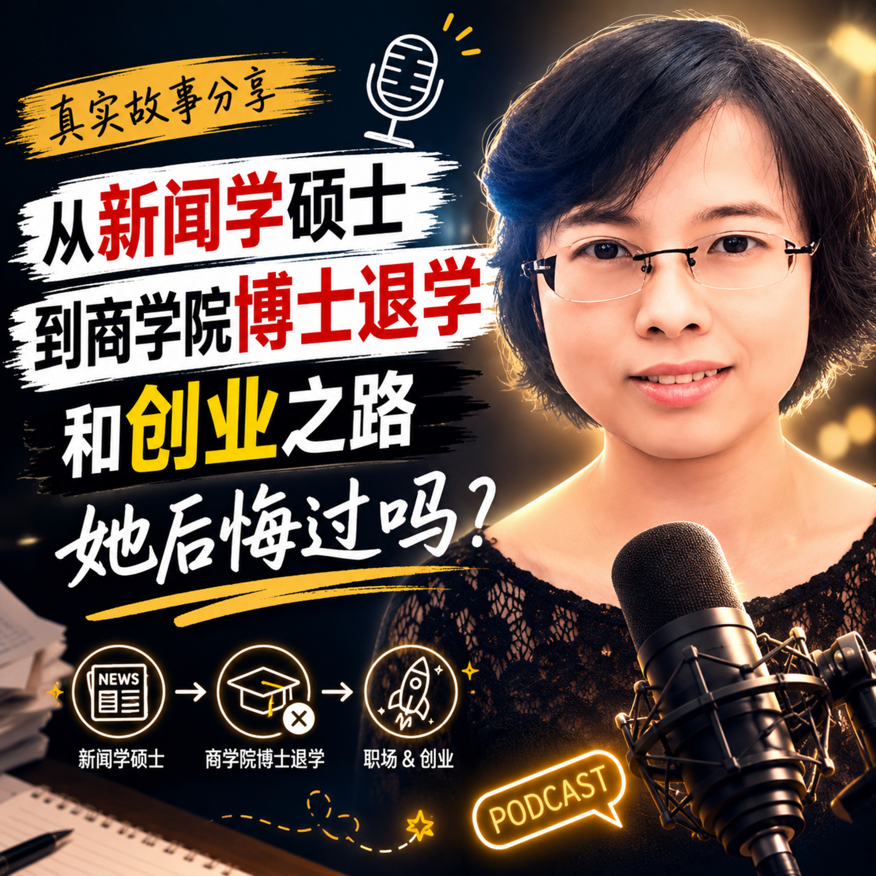 哥大校友访谈｜从新闻学硕士到商学院博士退学，再到创业与职场：她后悔过吗？ episode artwork