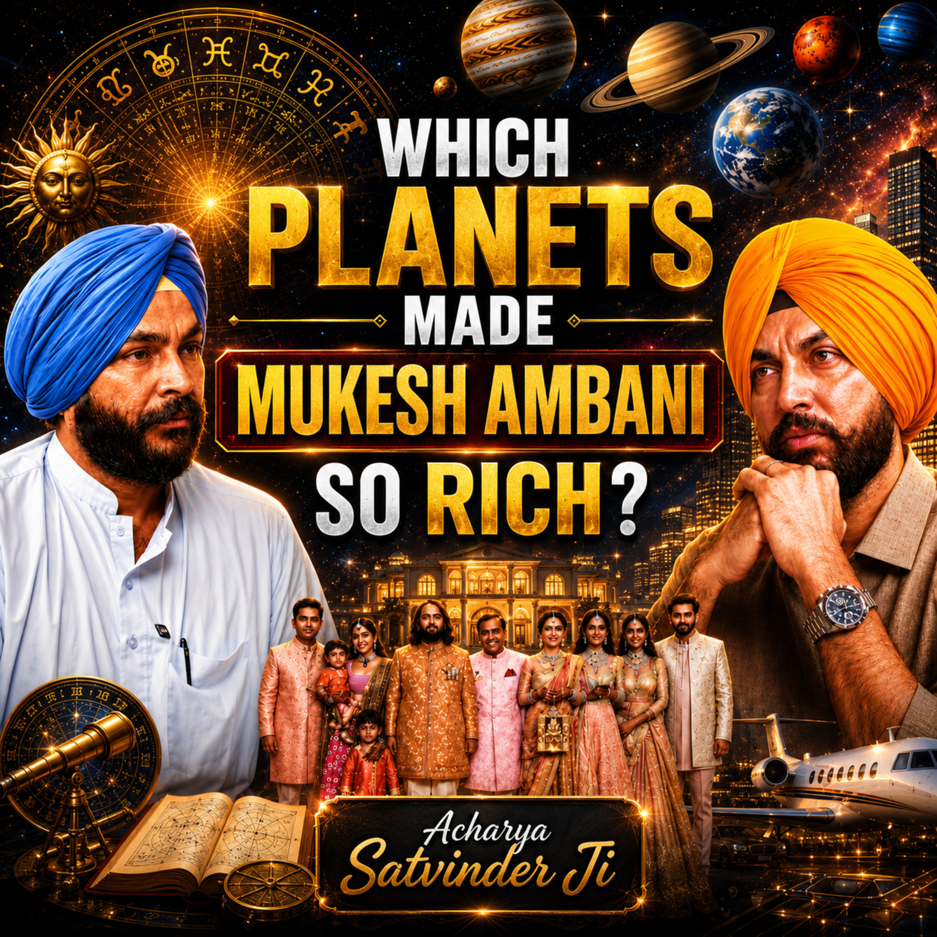 Which Planets made Mukesh Ambani so Rich? | Acharya Satvinder Ji episode artwork