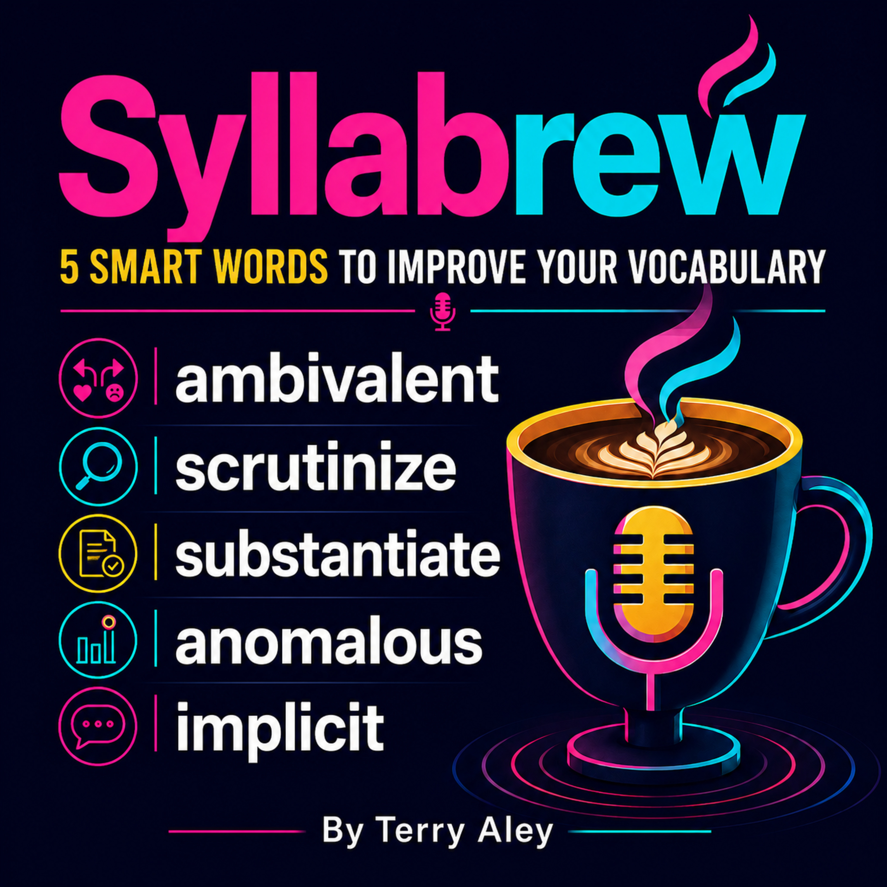 5 Smart Words to Improve Your Vocabulary: Ambivalent, Scrutinize, Substantiate, Anomalous, Implicit episode artwork