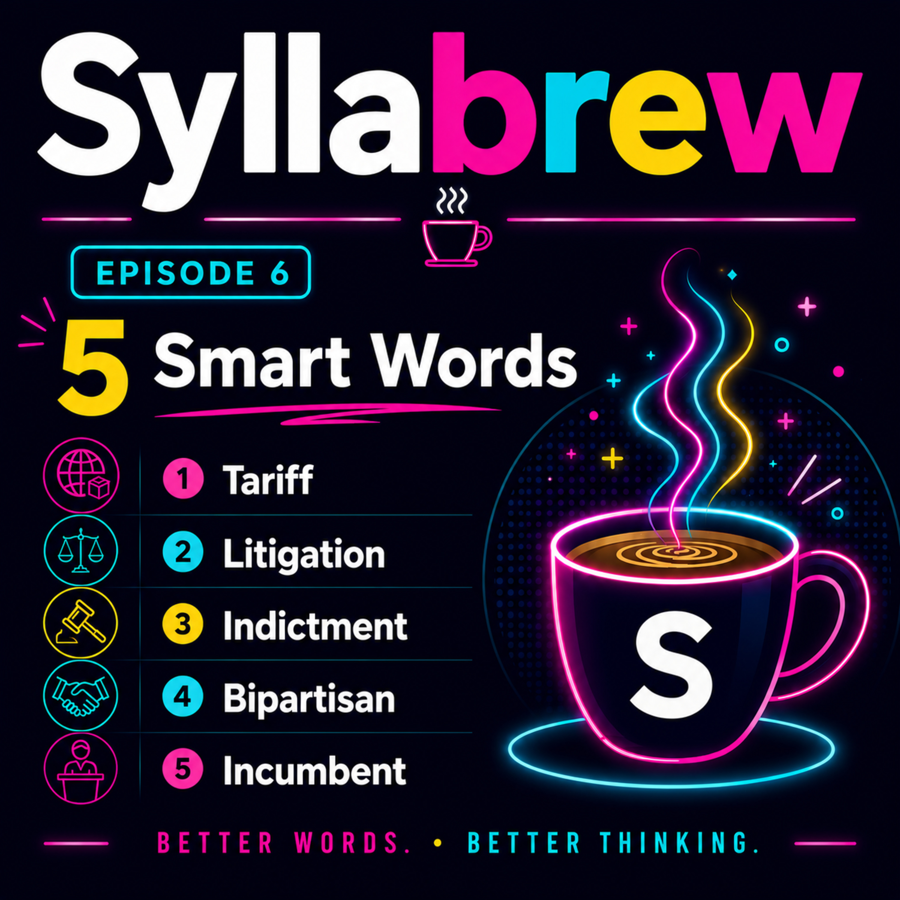 5 Smart Words to Improve Your Vocabulary: Tariff, Litigation, Indictment, Bipartisan, Incumbent episode artwork
