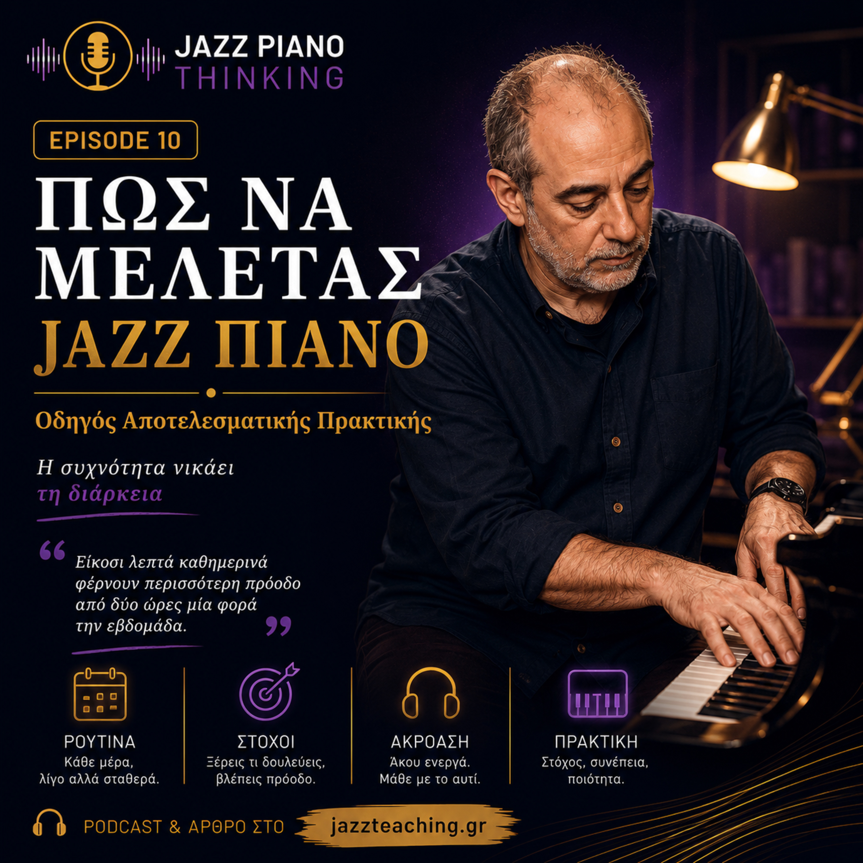 Πώς να Μελετάς Jazz Πιάνο | 9 Βήματα για Πραγματική Πρόοδο | Jazz Piano Thinking Ep. 10