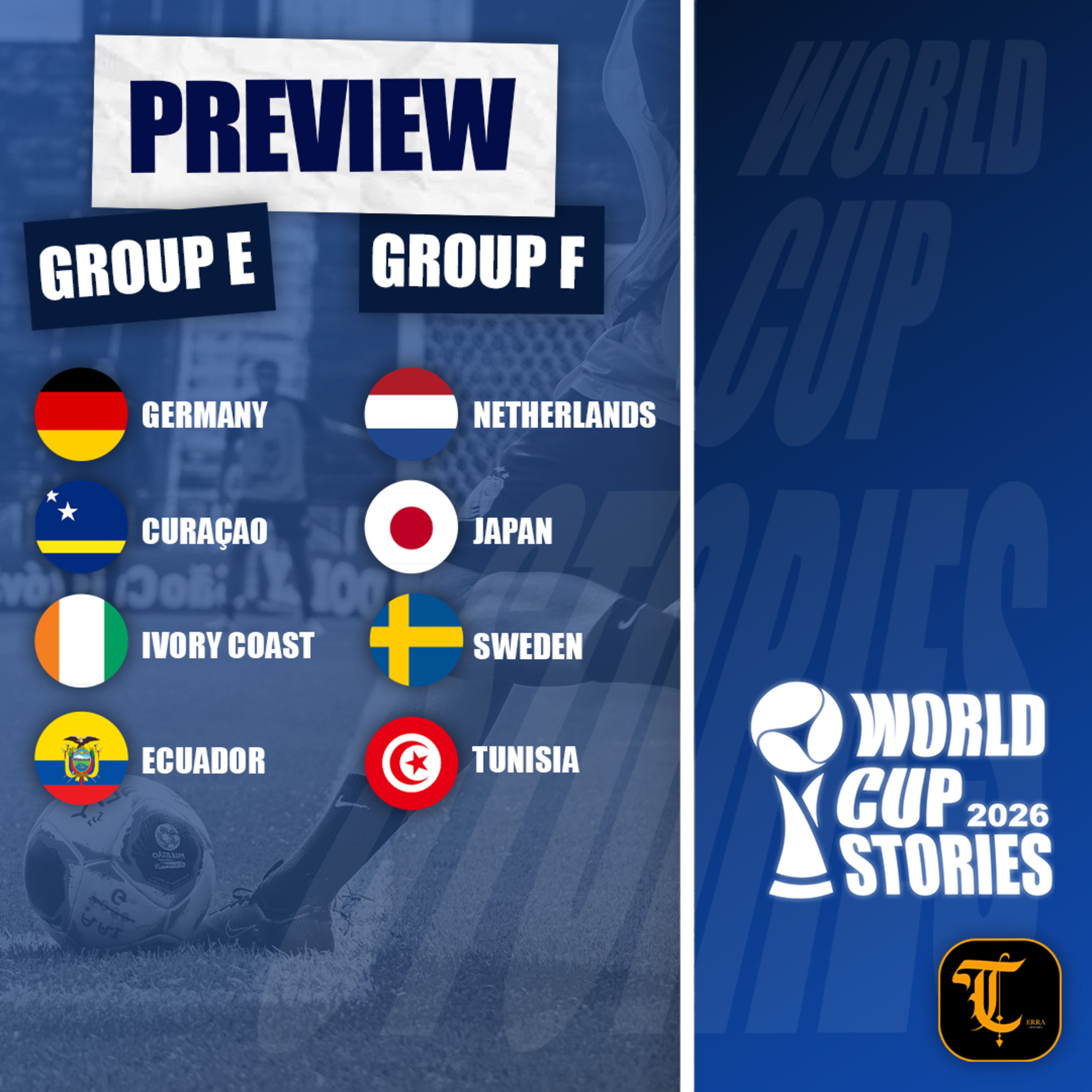 World Cup Stories 2026 - Group E & F Preview