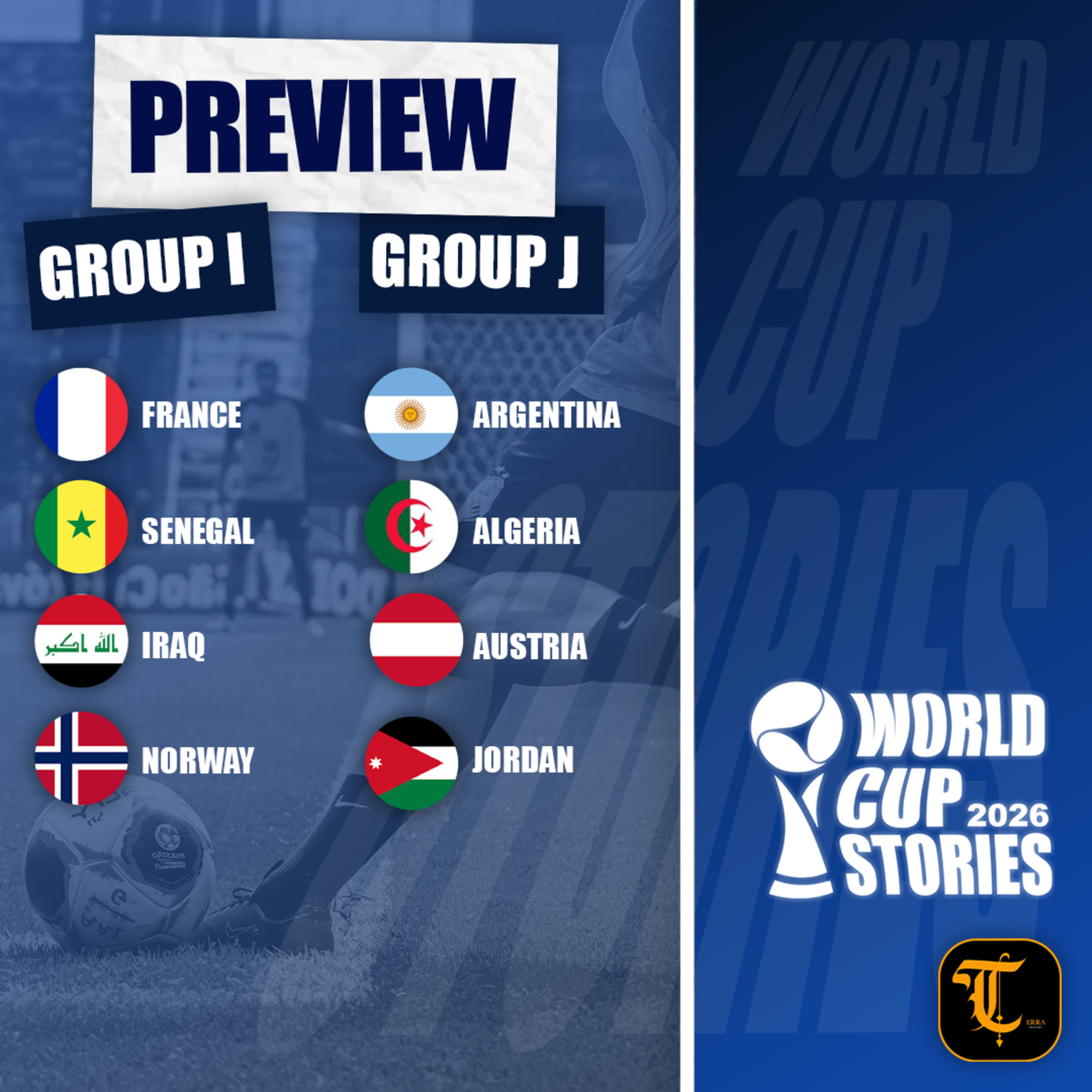 World Cup Stories 2026 - Group I & J Preview