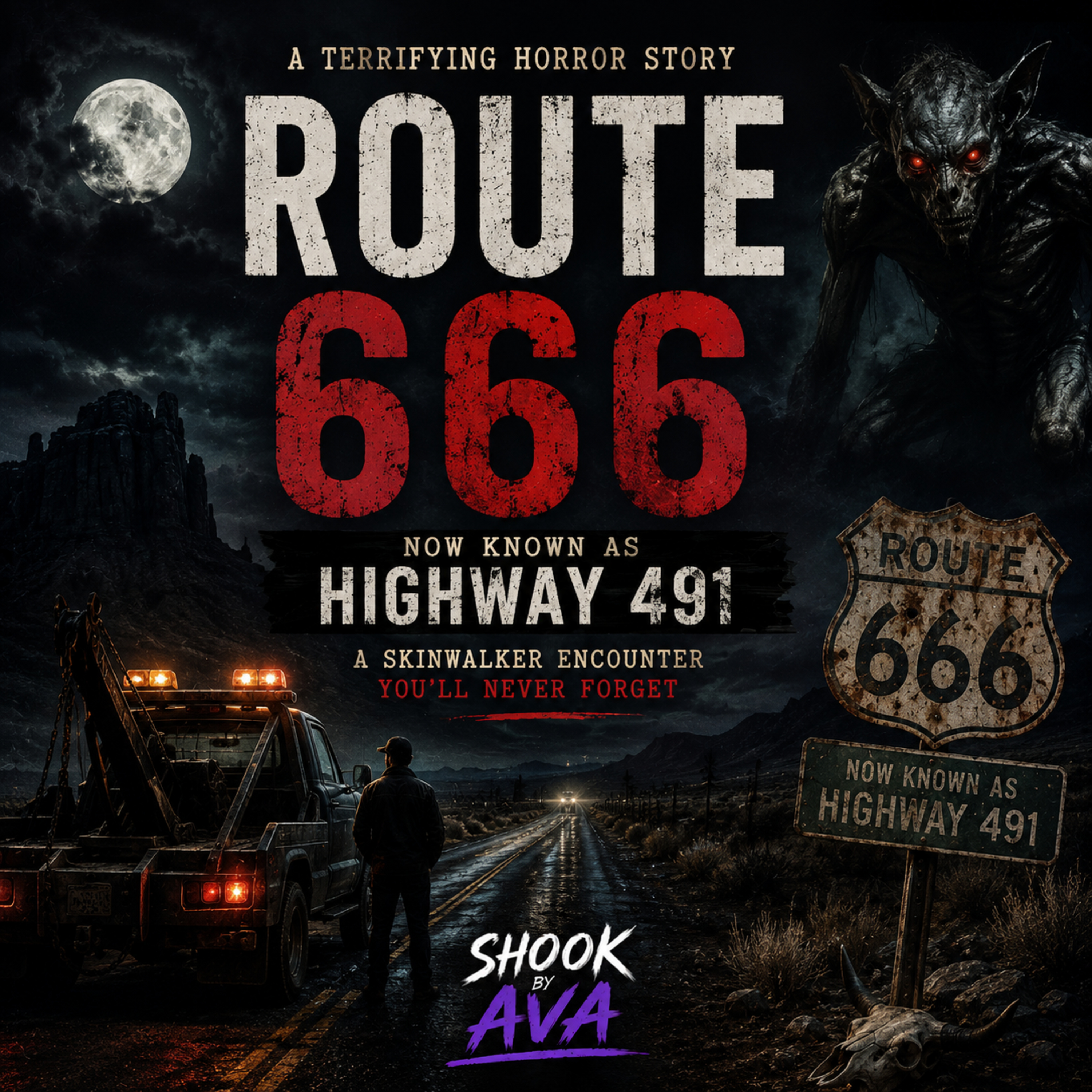 Skinwalker on Route 666 (Highway 491) | A Terrifying Horror Story Inspired by the Devil's Highway episode artwork