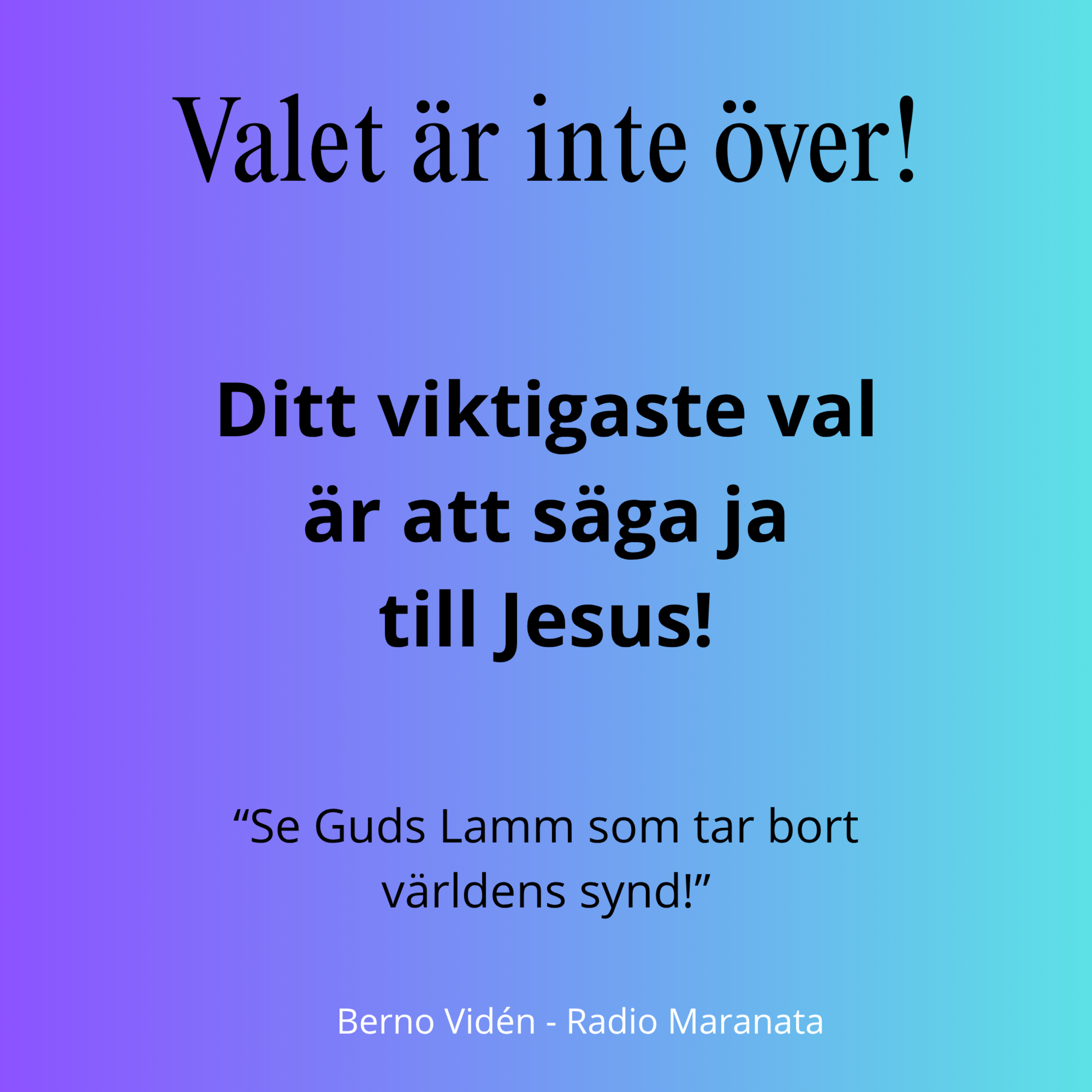 Valet är inte över! | Berno Vidén episode artwork