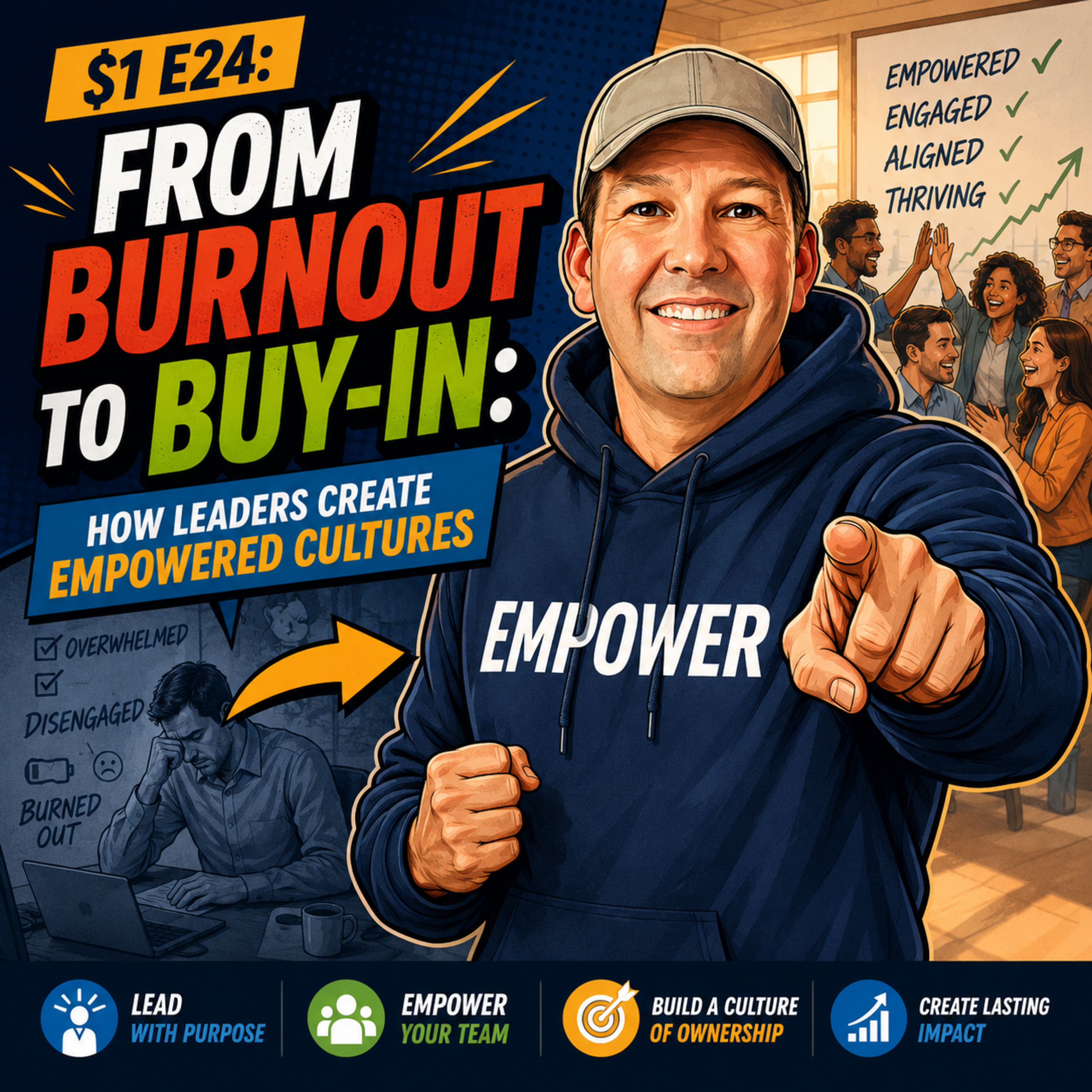 S1 E24: From Burnout to Buy-In: How Leaders Create Empowered Cultures episode artwork