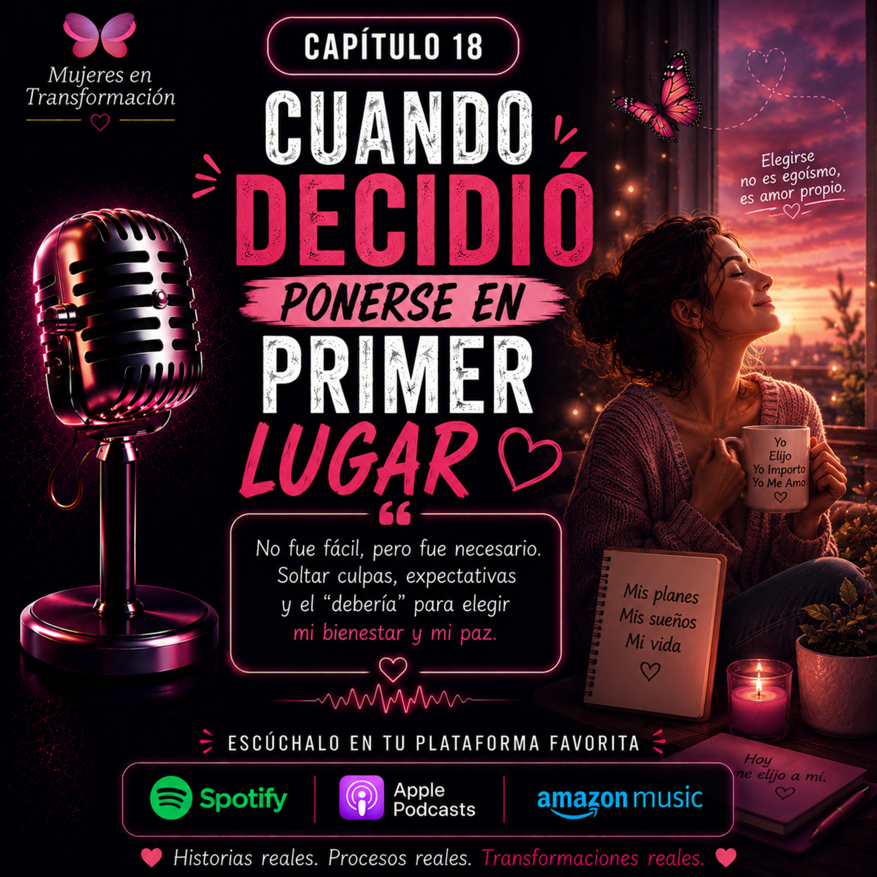 Portada de Mujeres en Transformación Podcast
