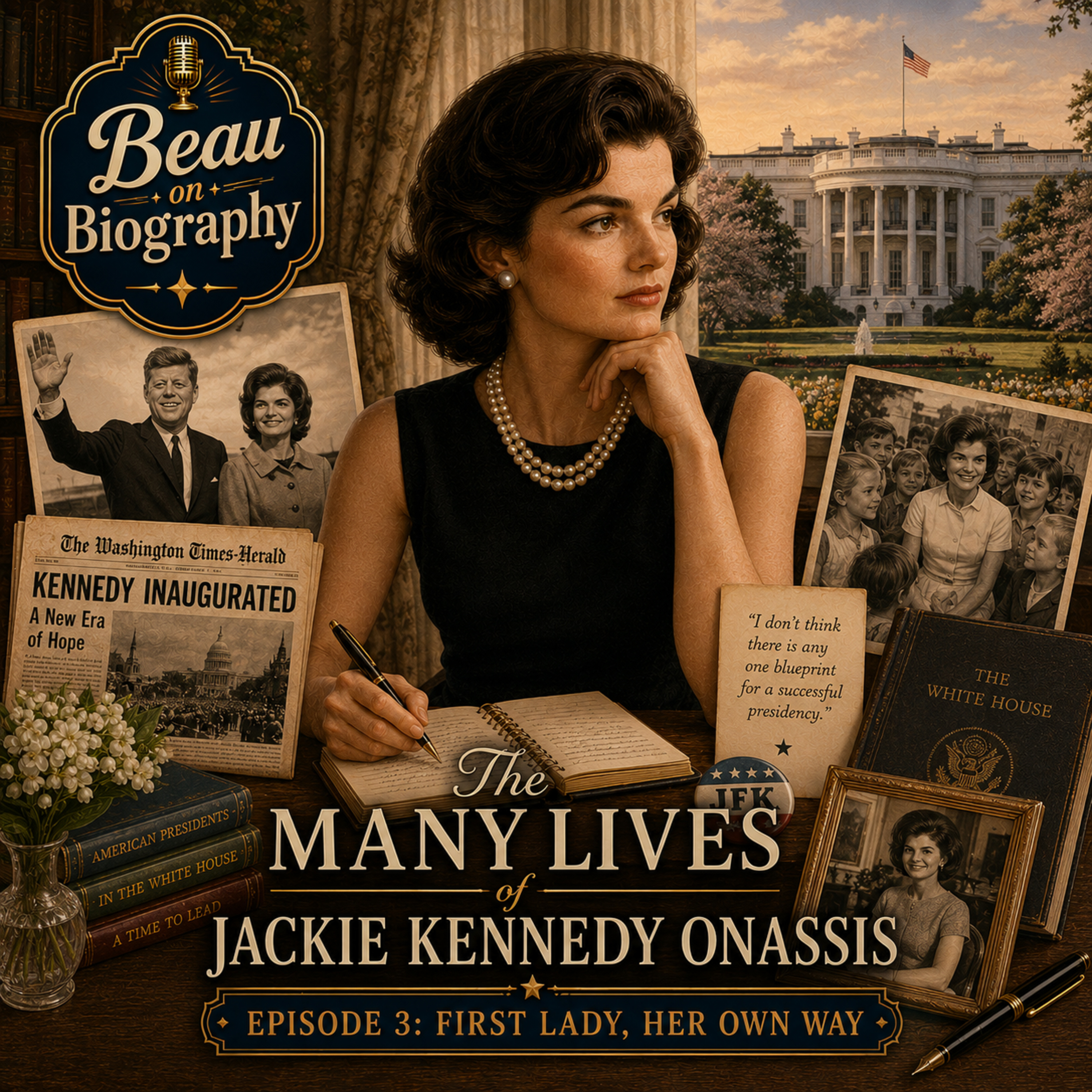 The Many Lives of Jackie Kennedy Onassis – Episode 3: Designing Camelot episode artwork