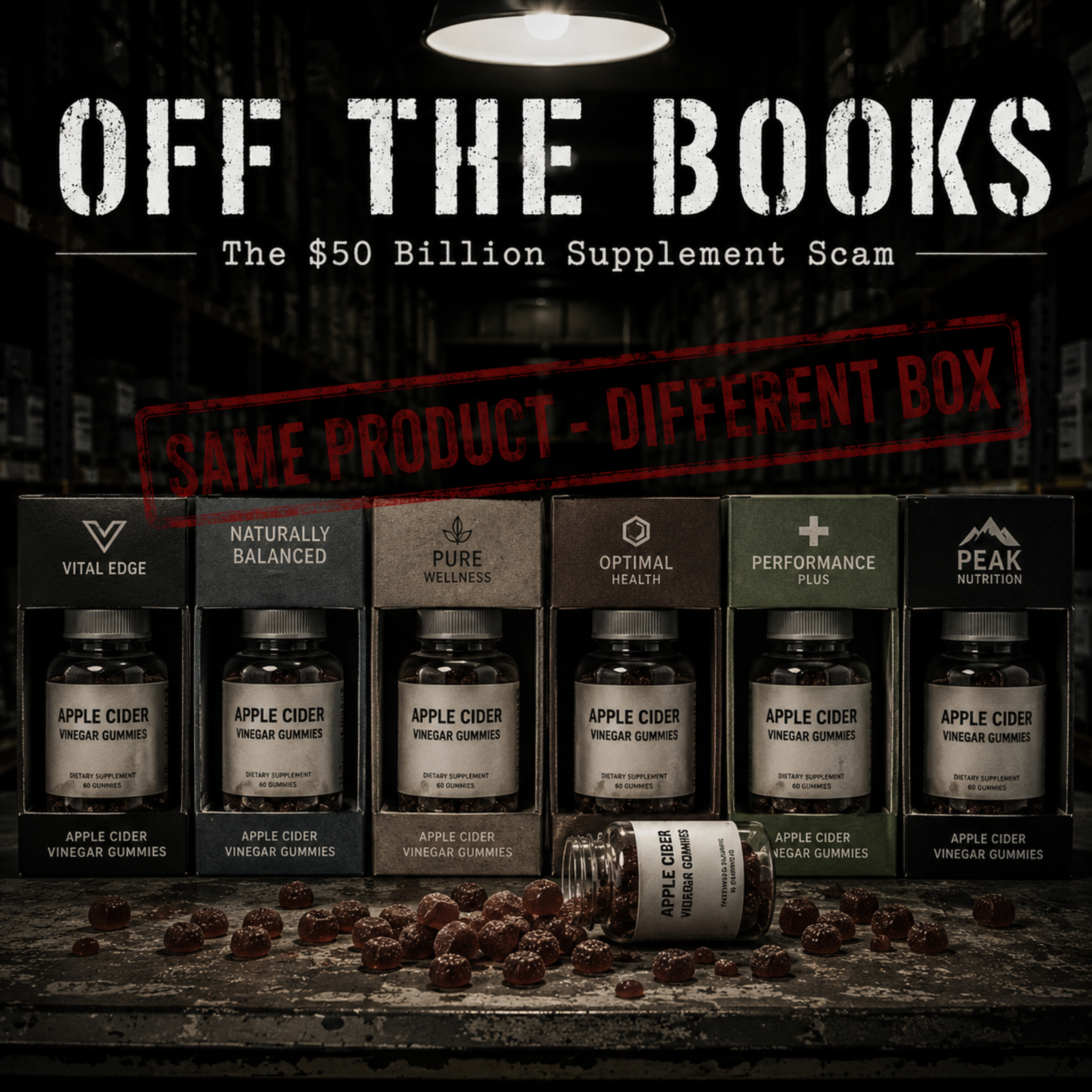 The $50 Billion Supplement Scam: Same Gummy, 50 Different Boxes | Off The Books episode artwork