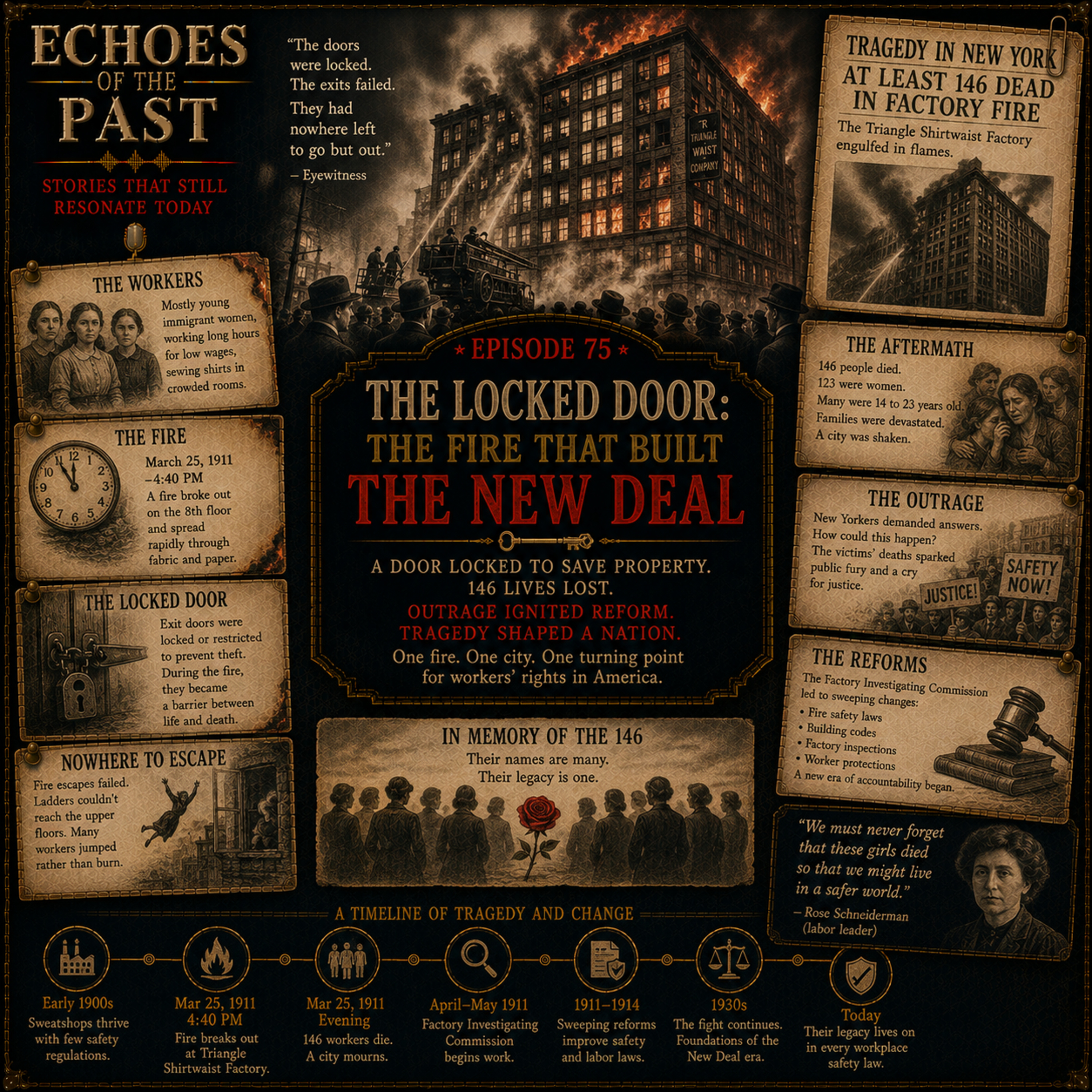 Episode 75: The Locked Door — The Fire That Built the New Deal episode artwork