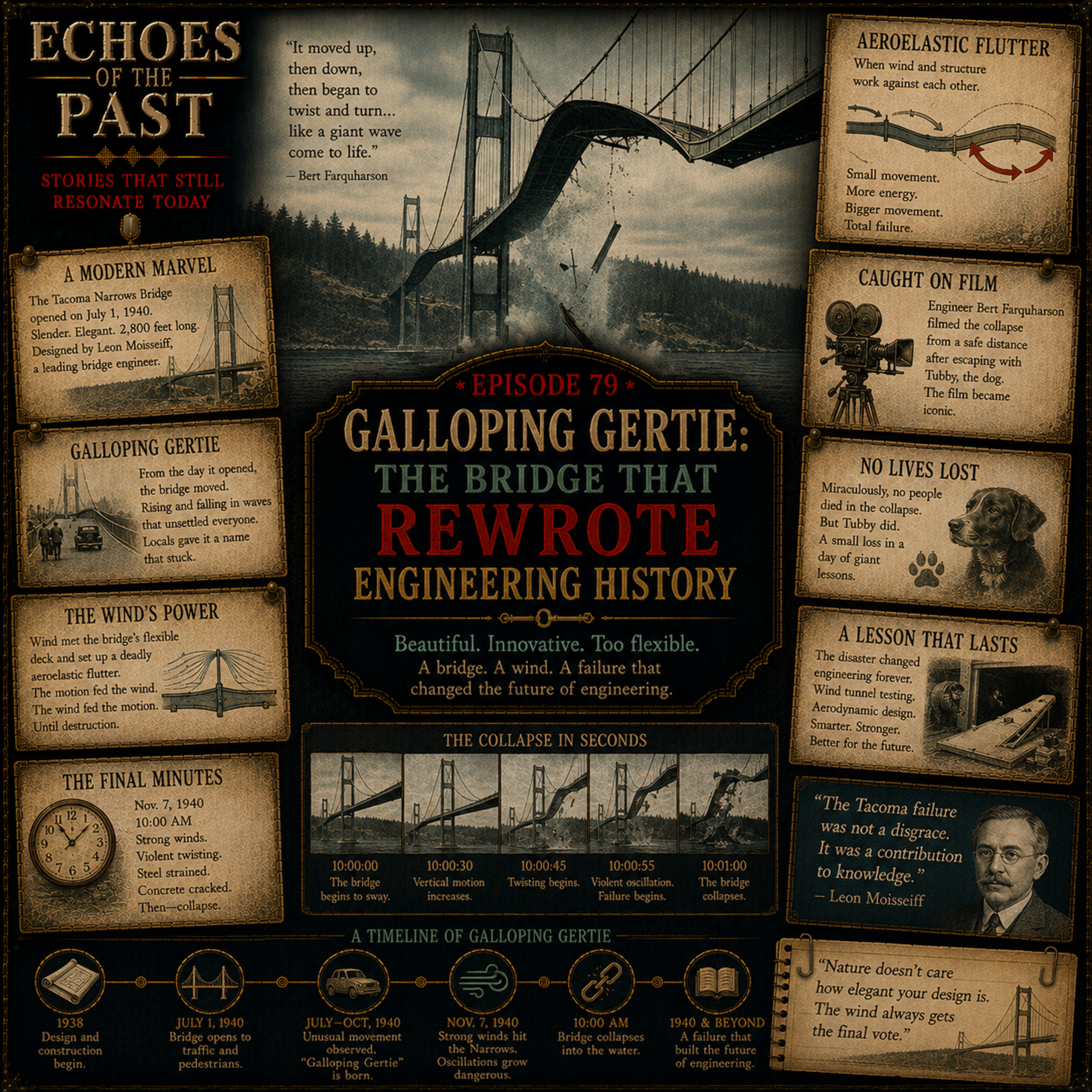 Episode 79: Galloping Gertie — The Bridge That Rewrote Engineering History episode artwork