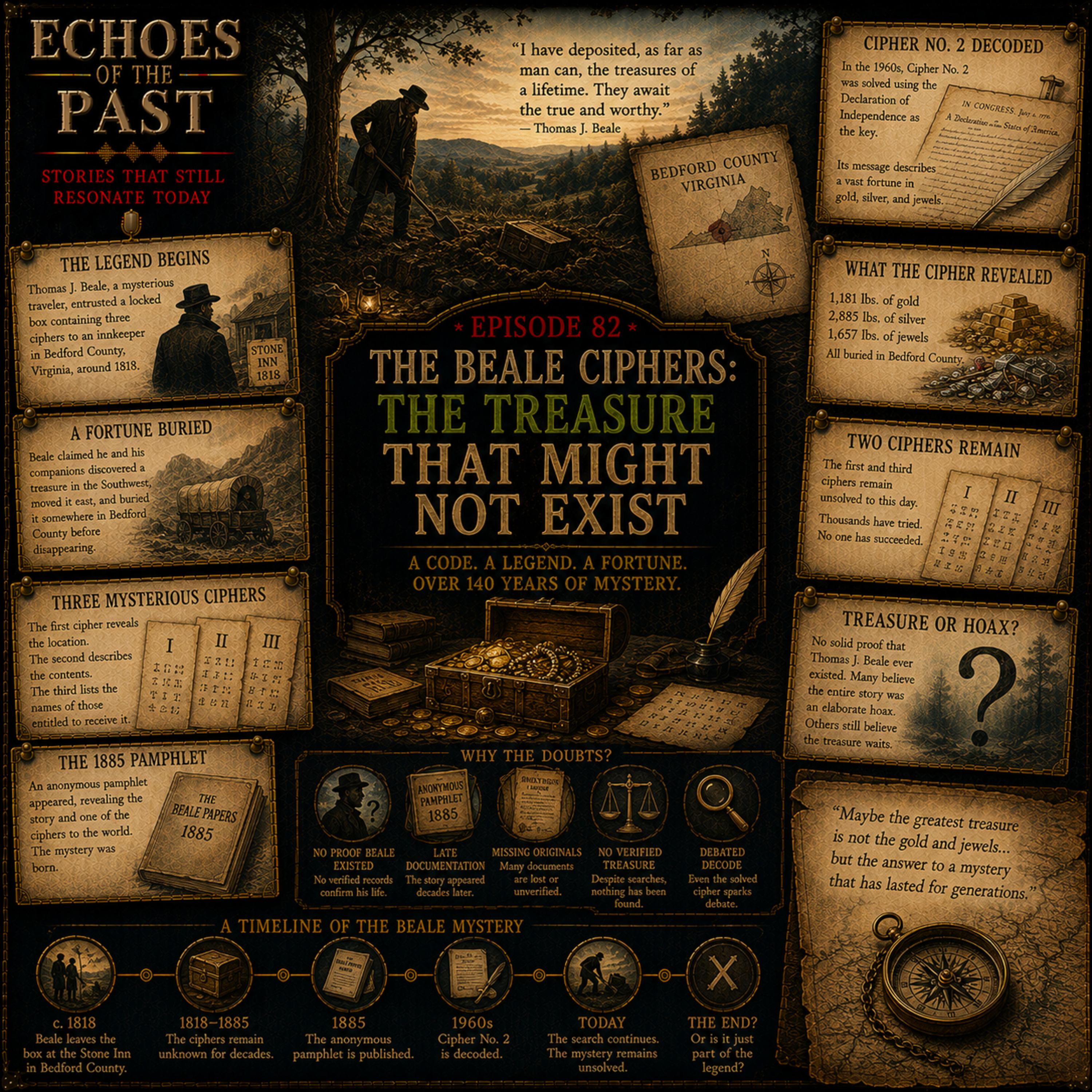 Episode 82: The Beale Ciphers — The Treasure That Might Not Exist episode artwork