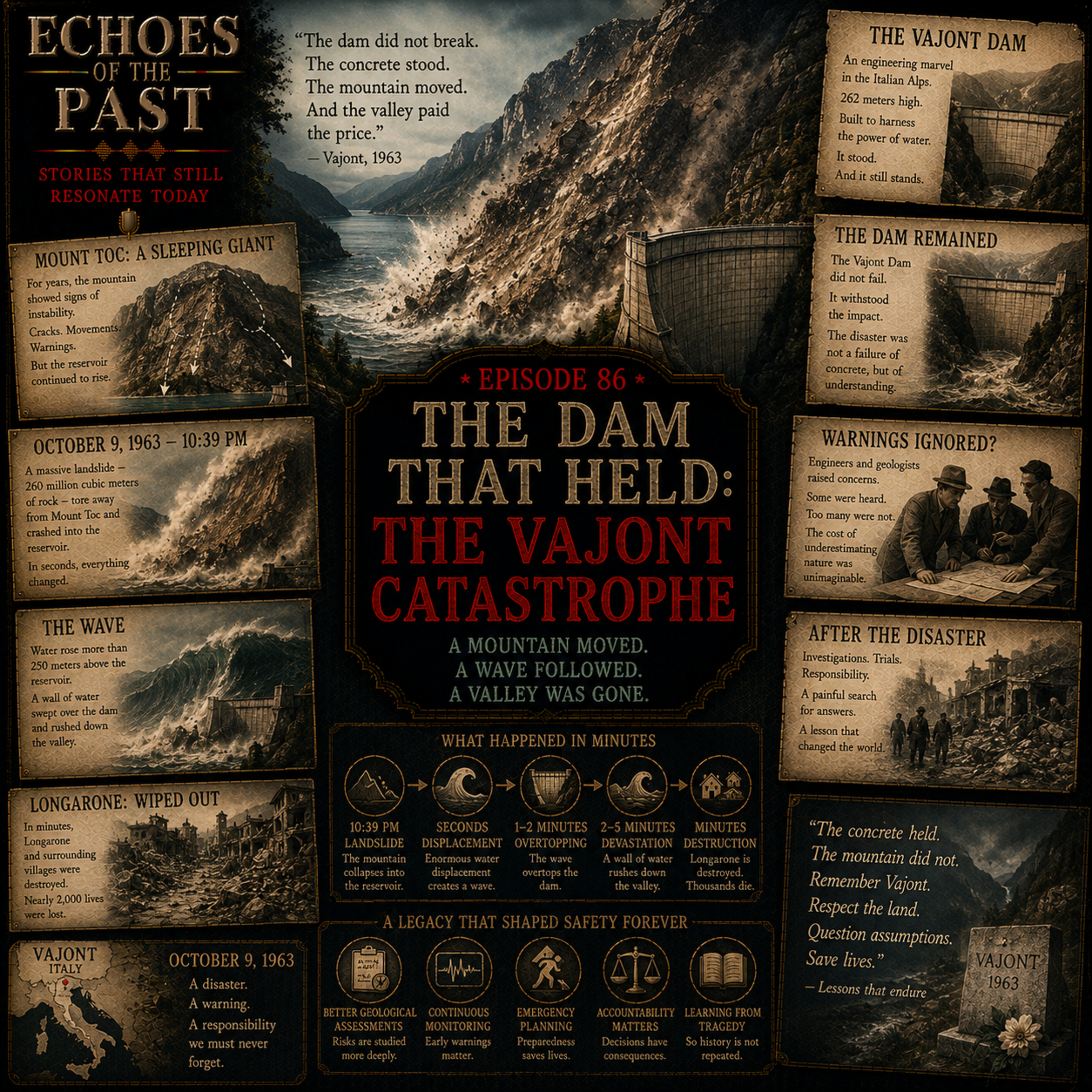 Episode 86: The Dam That Held — The Vajont Catastrophe episode artwork