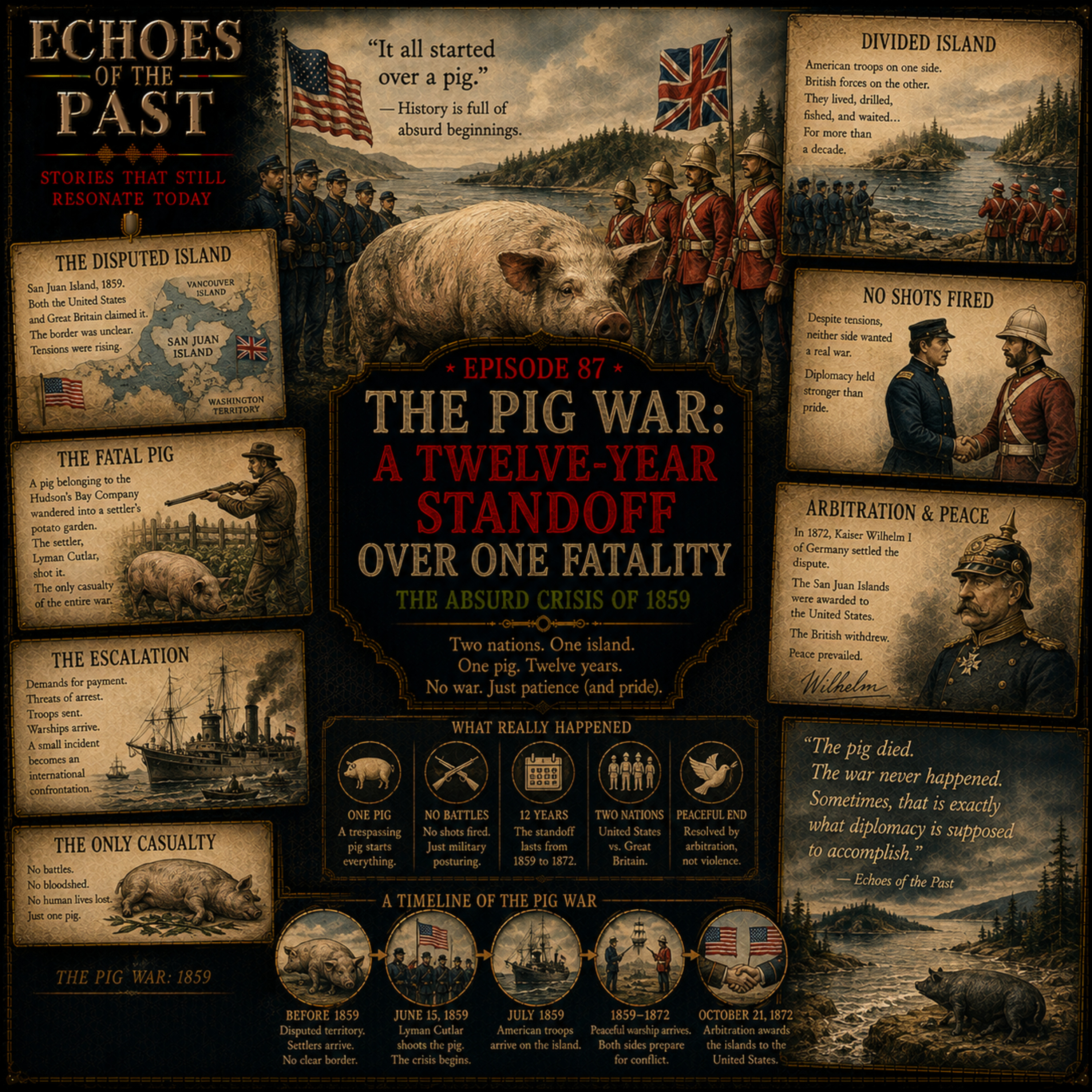 Episode 87: The Pig War — A Twelve-Year Standoff Over One Fatality episode artwork