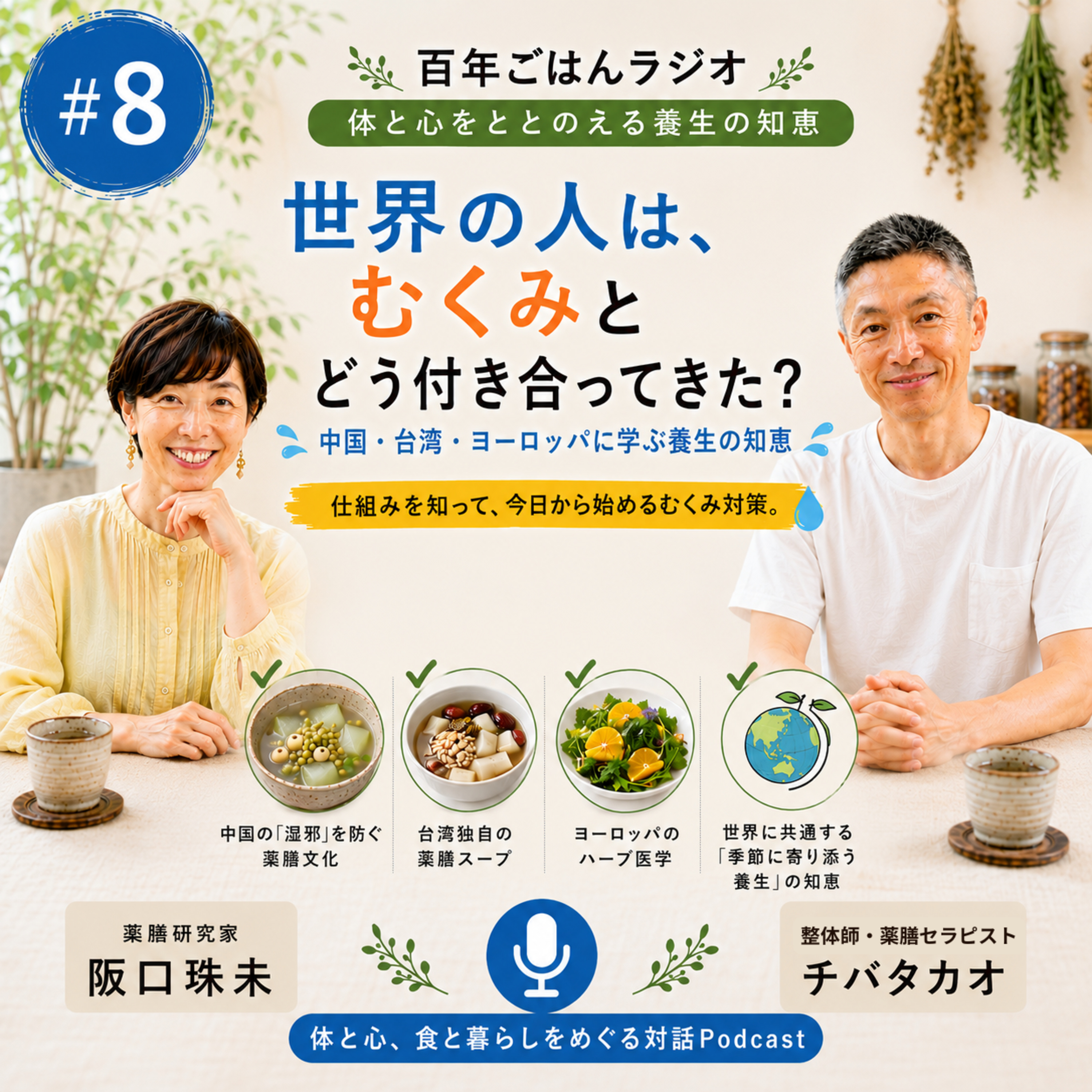 第8回「世界の人は、むくみとどう付き合ってきた？」中国・台湾・ヨーロッパに学ぶ養生の知恵 episode artwork