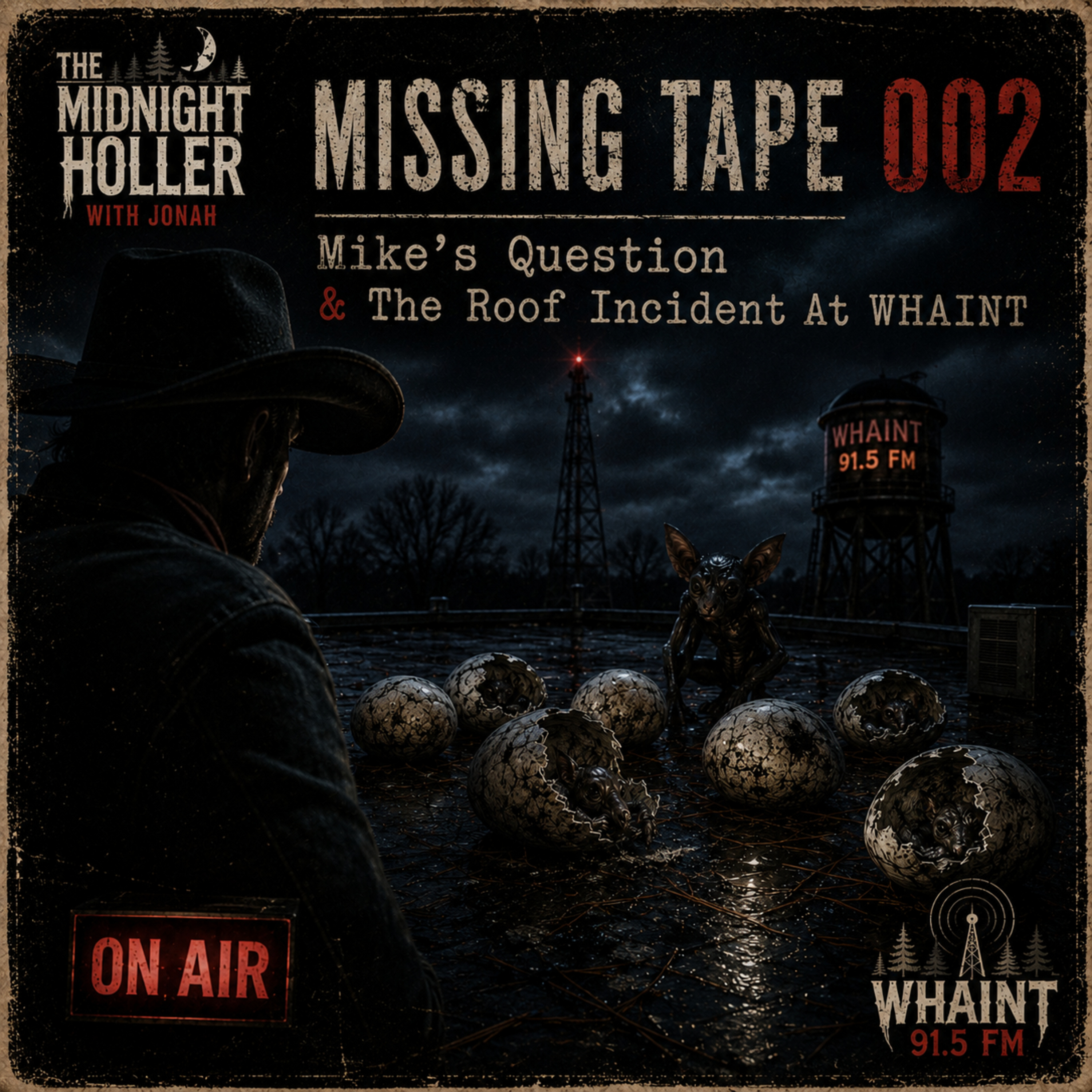 Missing Tape 002 | Jonah Answers Mike's Question & Investigates Footsteps On The Roof (From Broadcast 008) | The Midnight Holler episode artwork