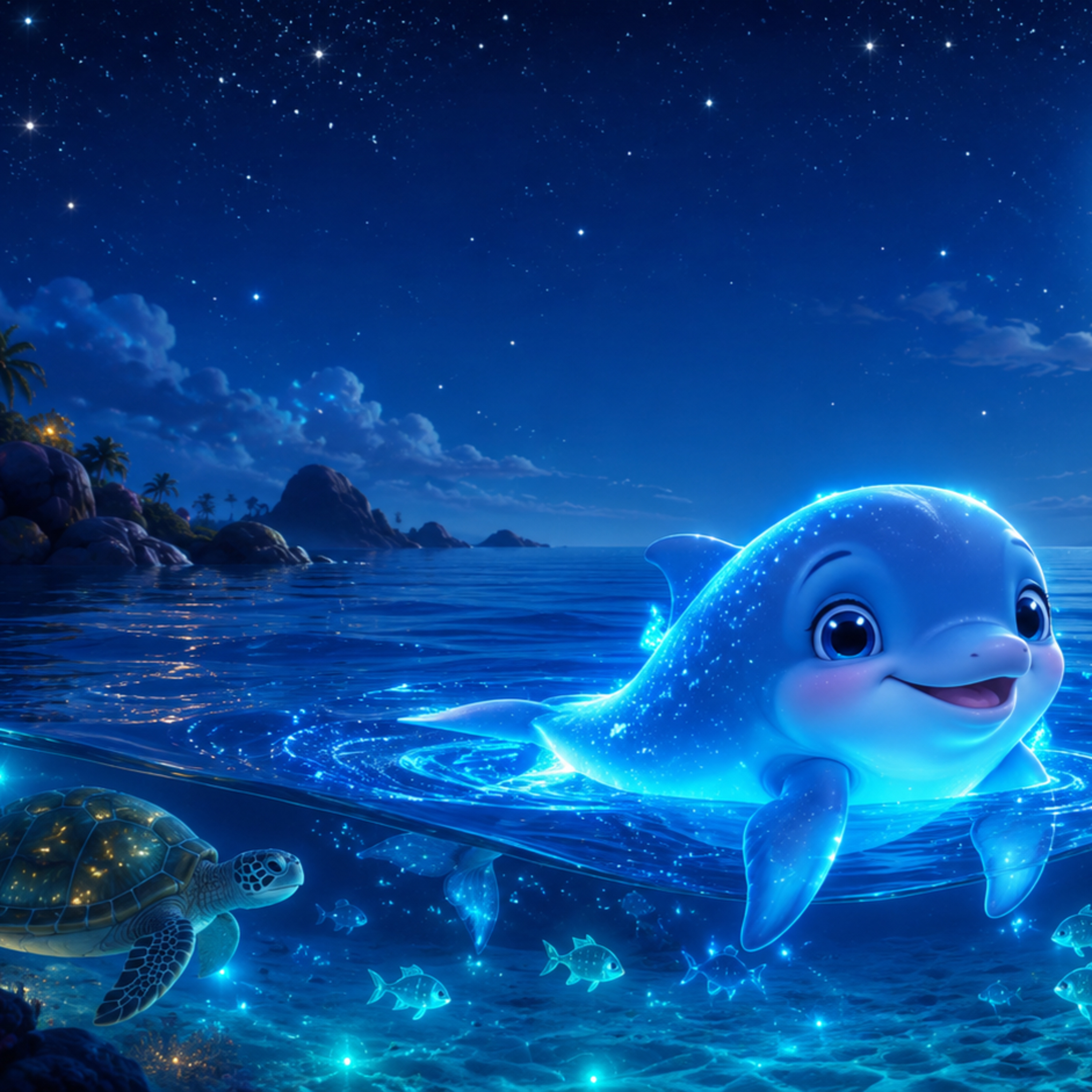 🌙 The Dolphin Calf Who Glowed Under the Moon | A Gentle Bedtime Story for Kids 🐬✨ episode artwork