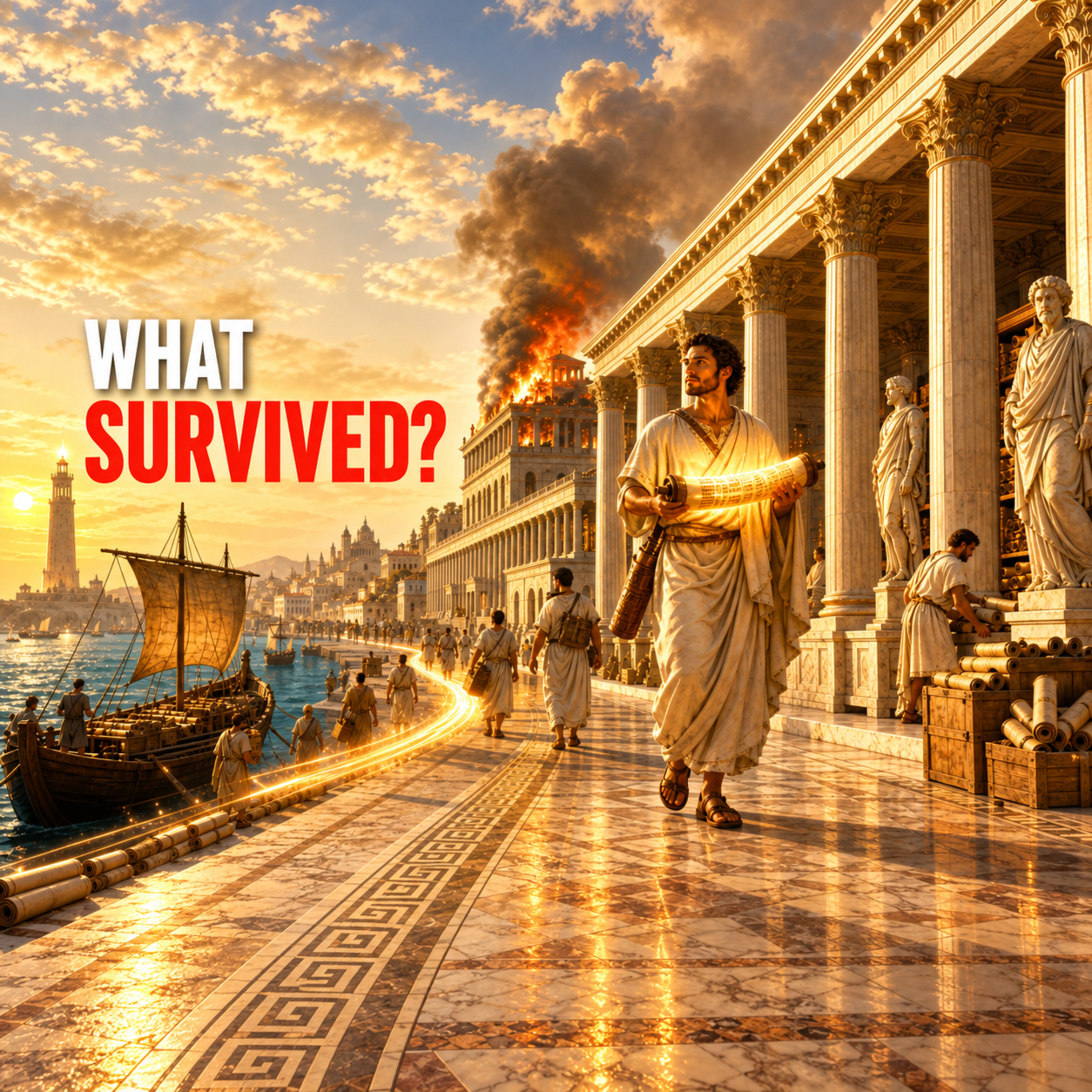 The Library of Alexandria: What Was Truly Lost - and What Survived in Secret | History for Sleep episode artwork