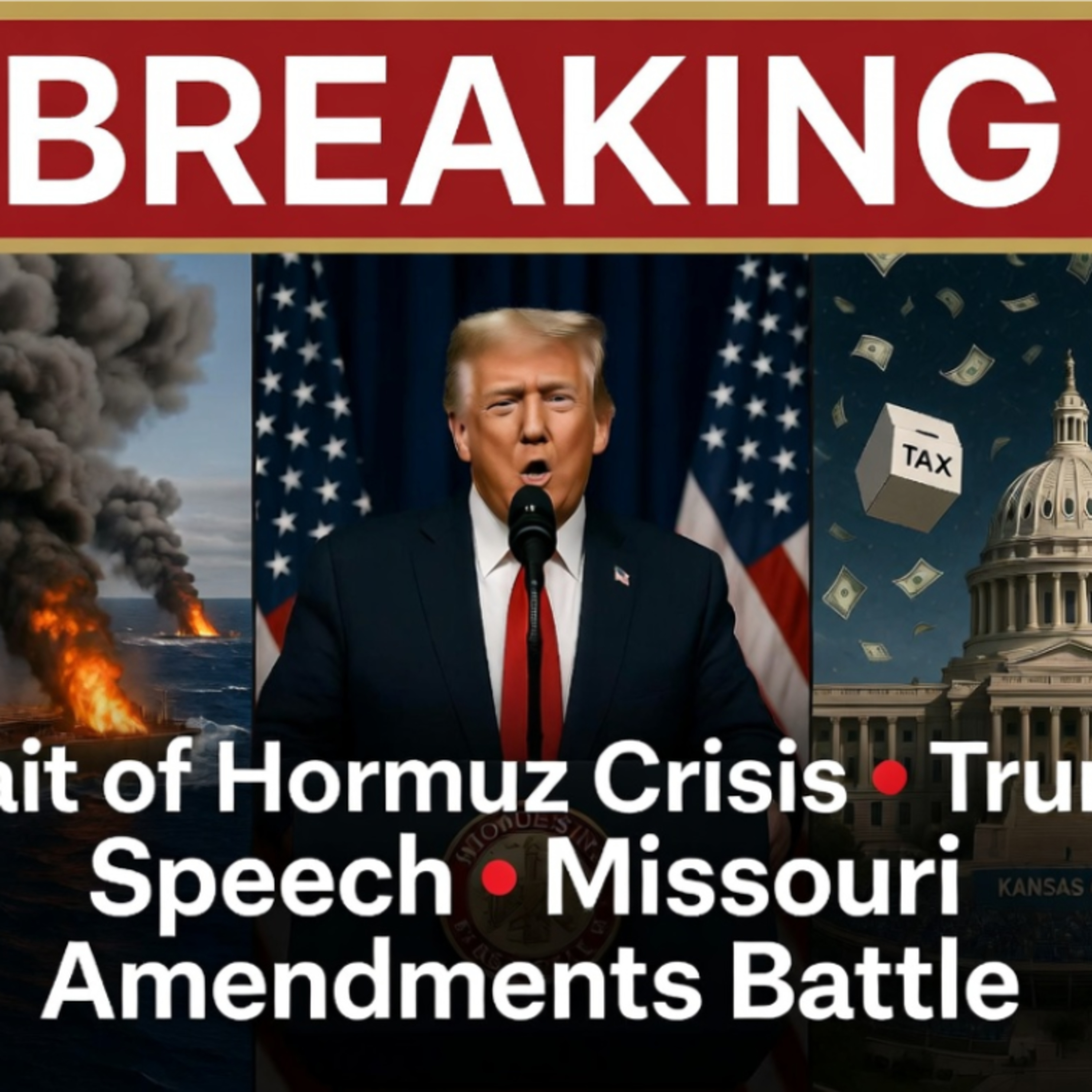 Iran War & Strait of Hormuz Crisis: Gas Prices, Trump Speech, Missouri Amendments 4 & 5, KC Stadium Subsidies episode artwork