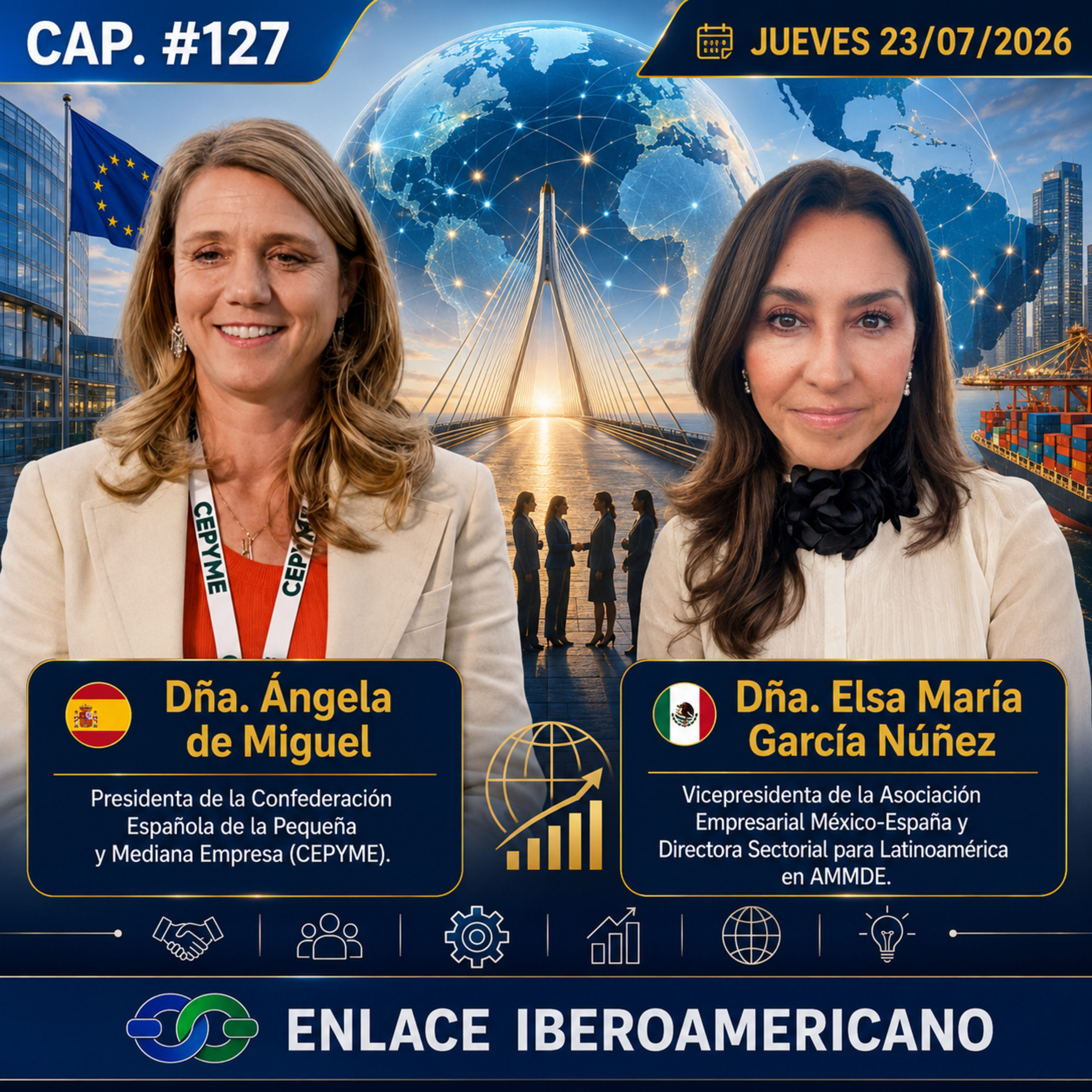 #127 «Ángela de Miguel y Elsa García Núñez, dos mujeres para un puente atlántico en el relanzamiento de las PYMEs entre Iberoamérica y la Unión Europea»