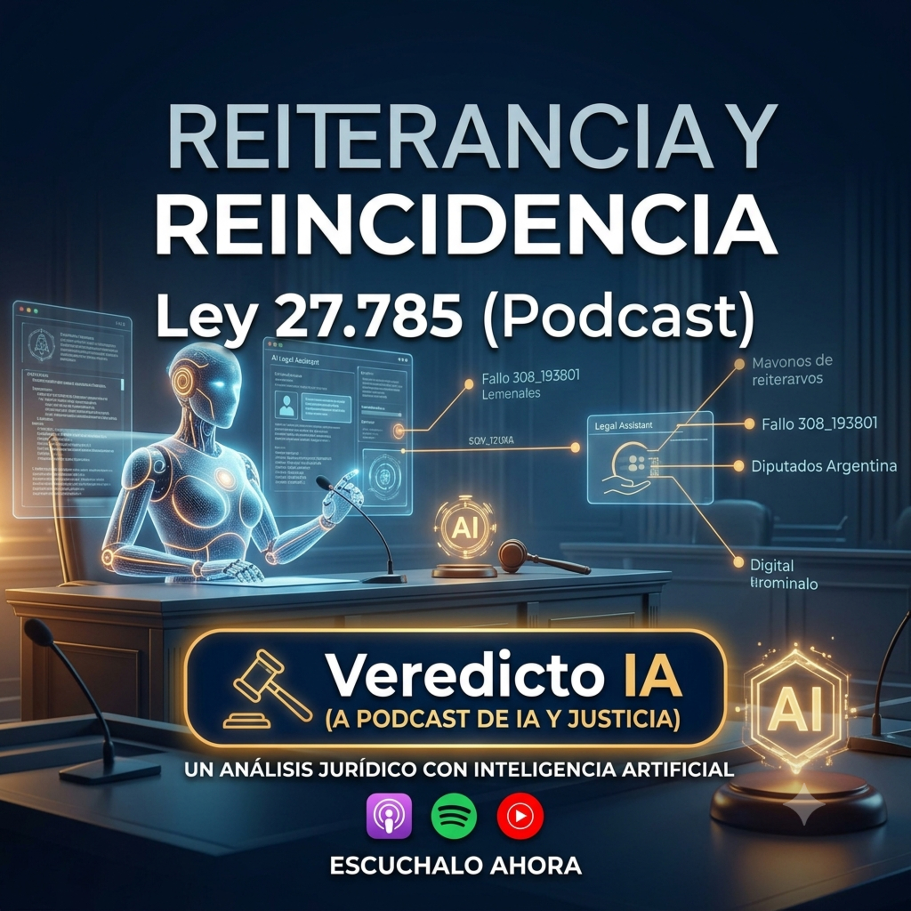Doctrina: Reincidencia y Reiterancia en Argentina (Ley. 27.785) episode artwork
