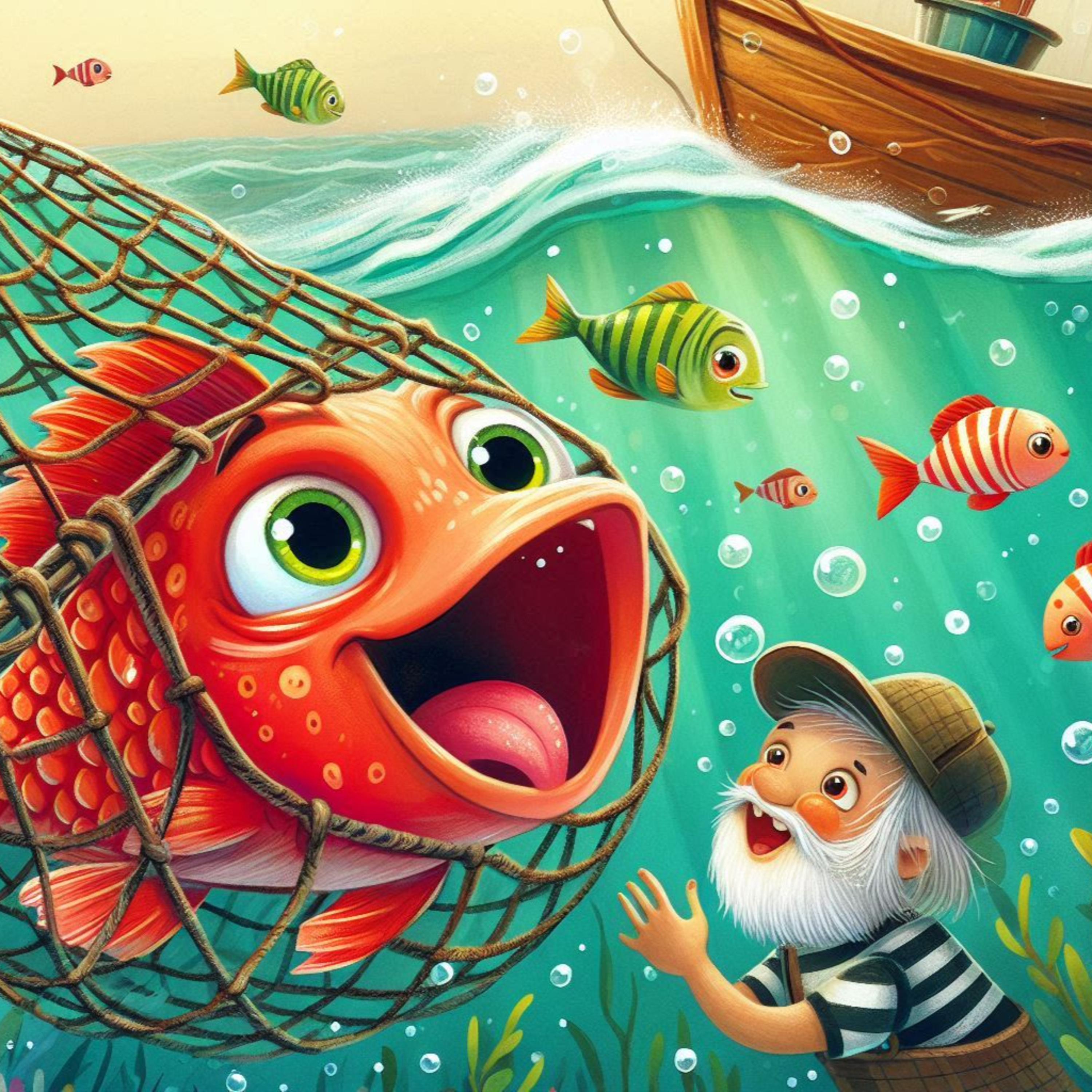 വലയിൽ കുടുങ്ങിയ മീൻകുട്ടി||Malayalam Stories for Children  episode artwork