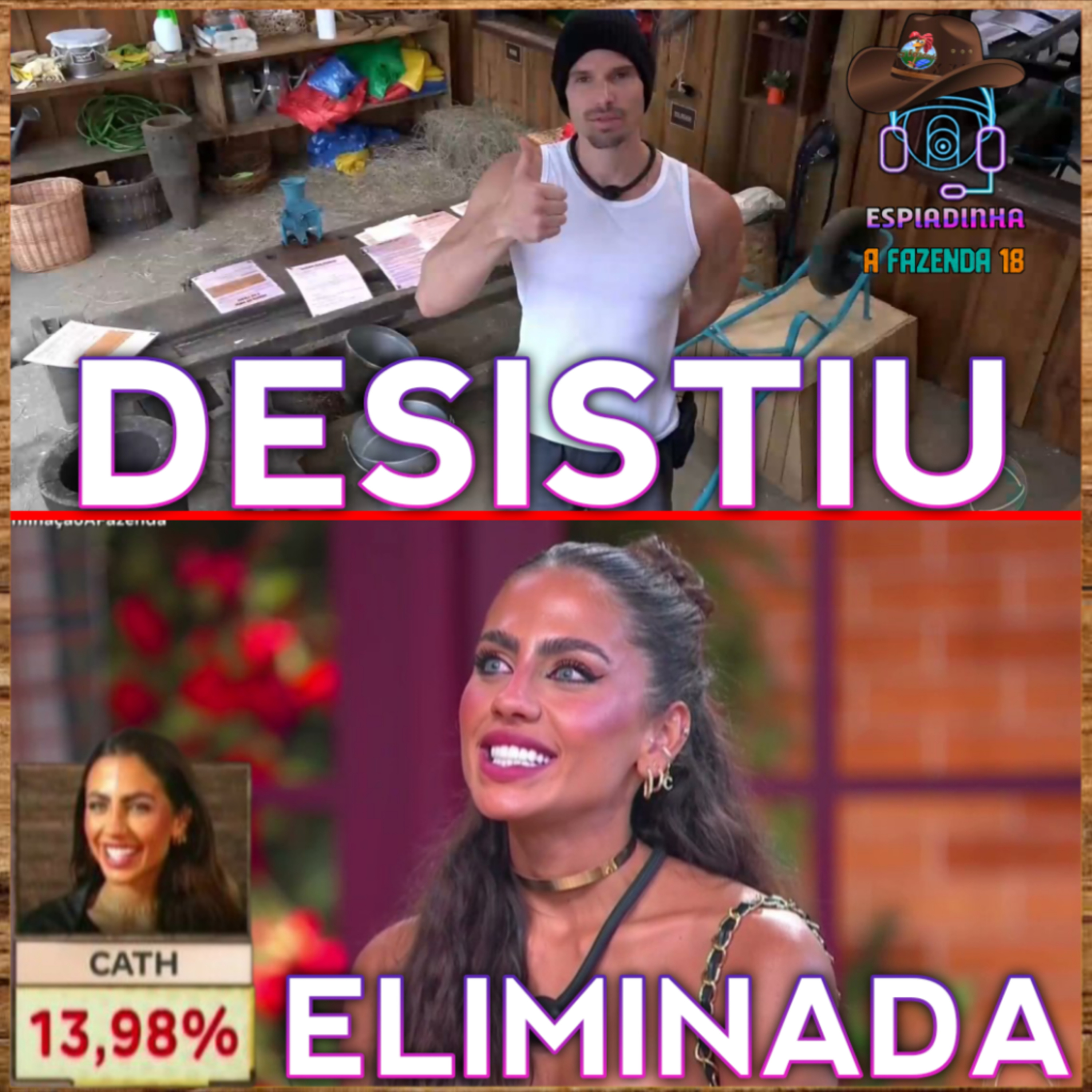 CATHE ELIMINADA + JÔNATAS DESISTIU + SERGINHO PASSOU DO LIMITE! | A Fazenda 18 episode artwork