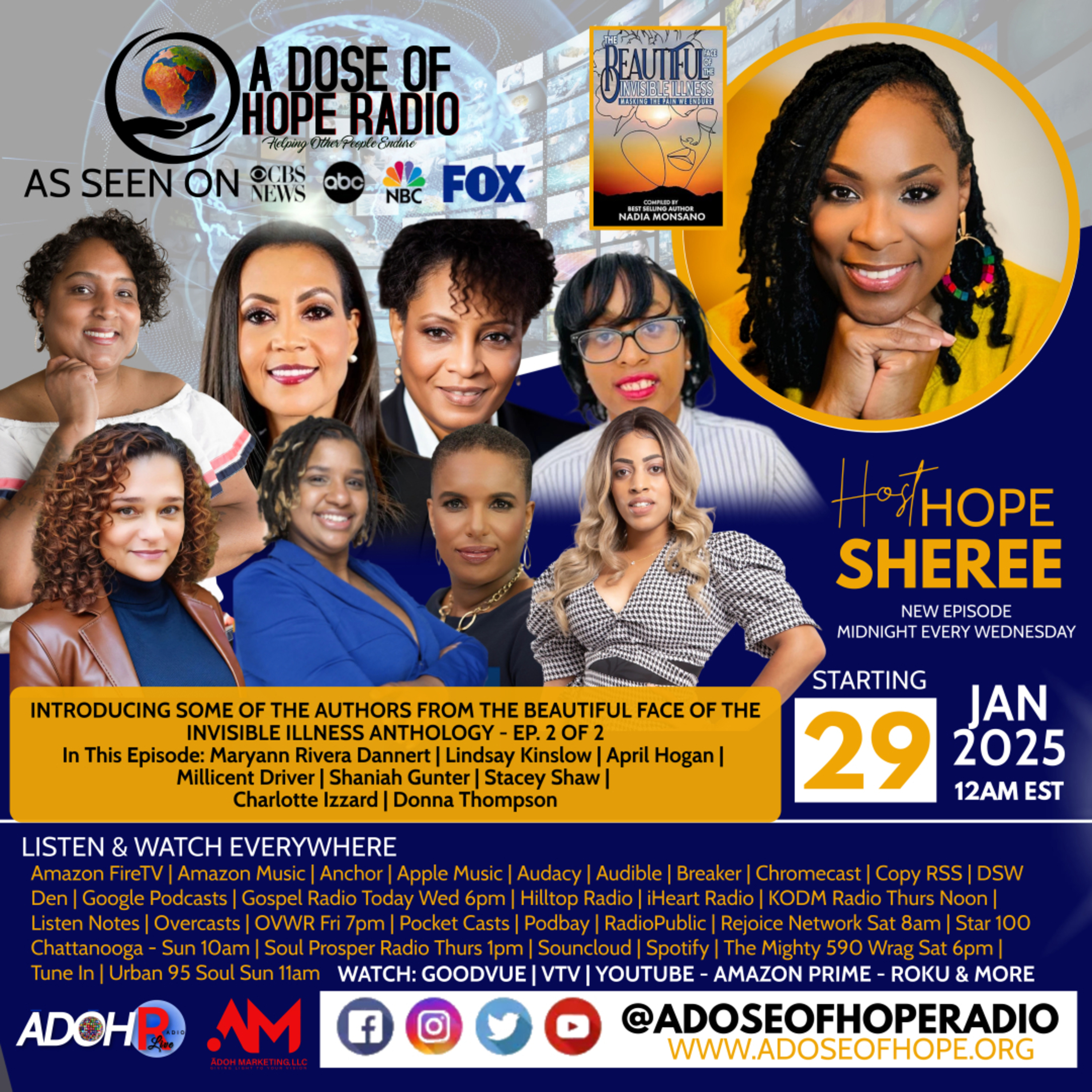 ADOH RADIO PRESENTS EP. 187 “THE BEAUTIFUL FACE - PT. 2” FEAT. THE AUTHORS OF THE BEAUTIFUL FACE OF THE INVISIBLE ILLNESS episode artwork