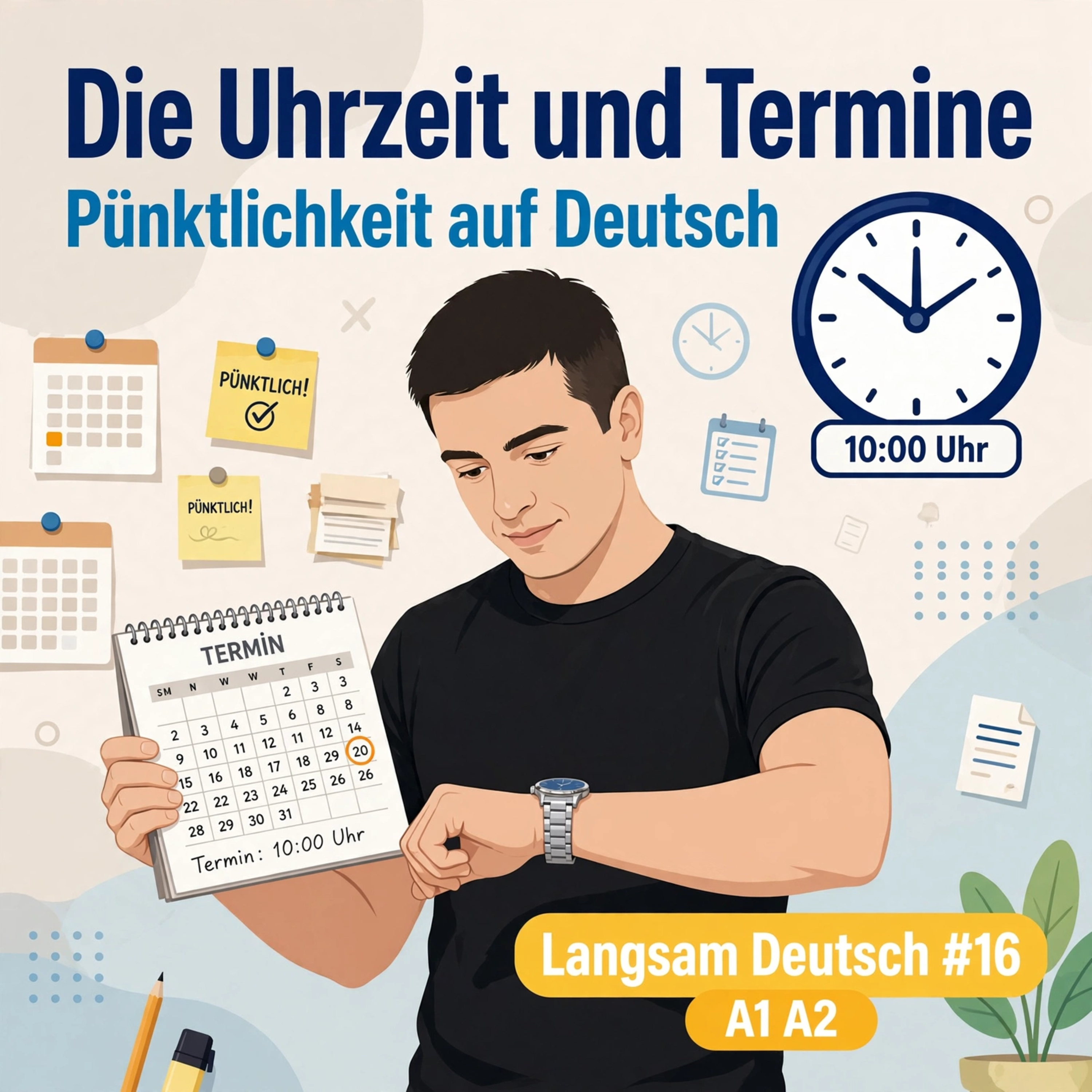 Die Uhrzeit und Termine – Pünktlichkeit auf Deutsch | Deutsch lernen B1