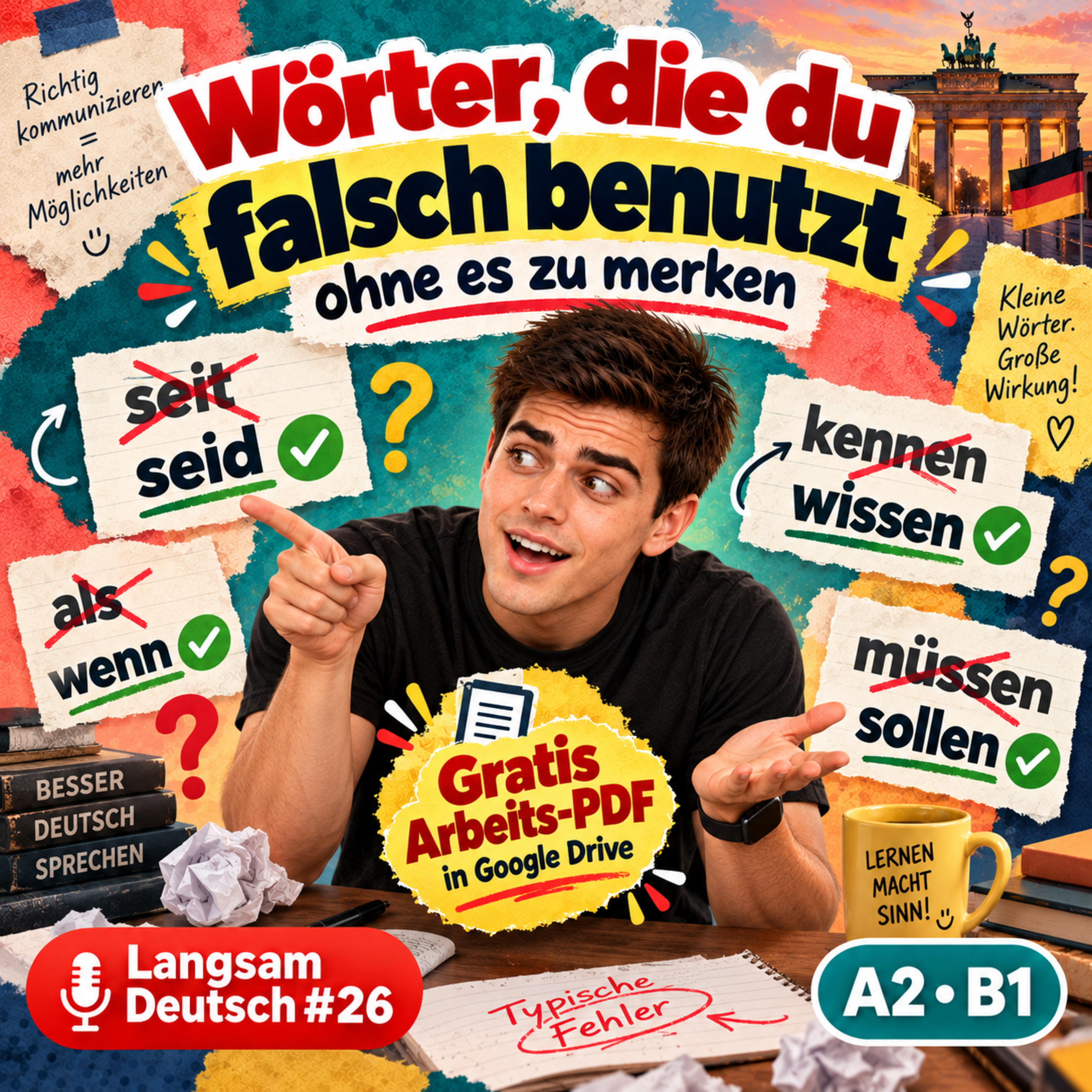 Wörter, die du falsch benutzt, ohne es zu merken | Deutsch lernen A2/B1