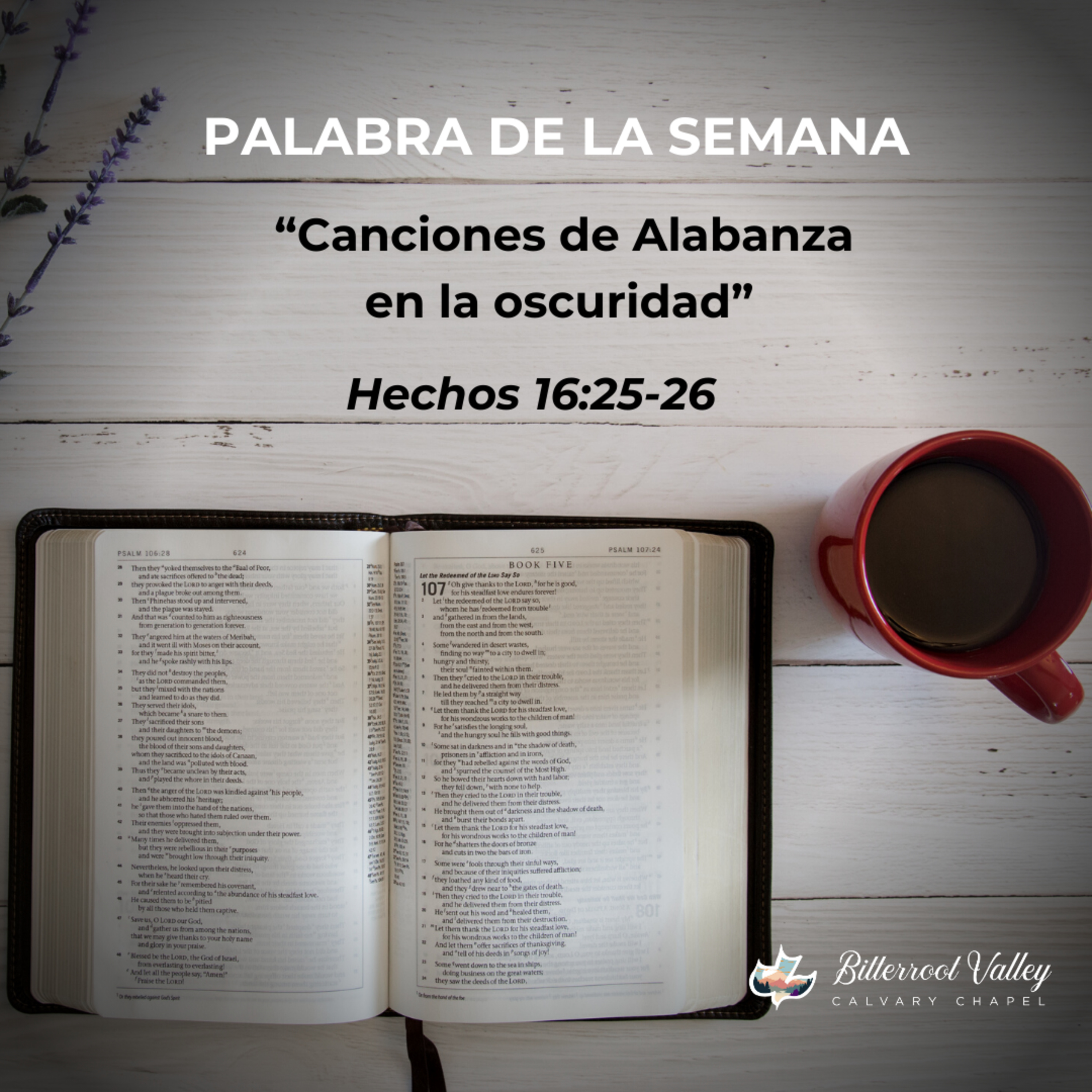 Palabra de la semana “Canciones de alabanza en la oscuridad” Hechos 16:25-26  episode artwork
