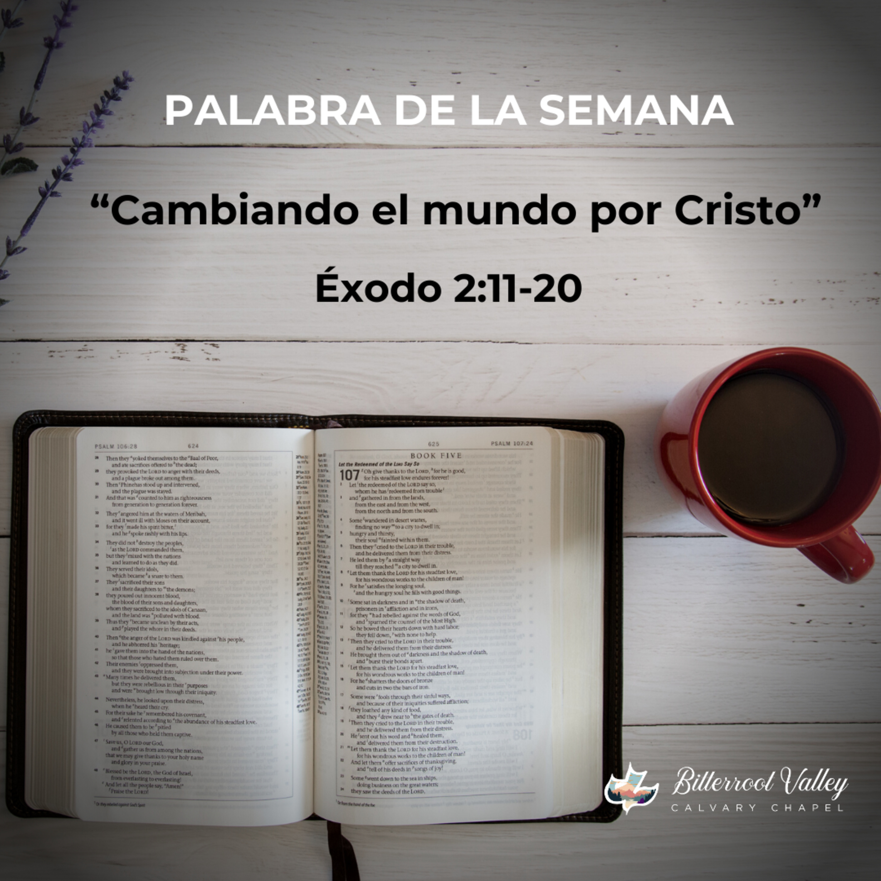  Palabra de la Semana “Cambiando El Mundo Por Cristo” Éxodo 2:11-20 episode artwork