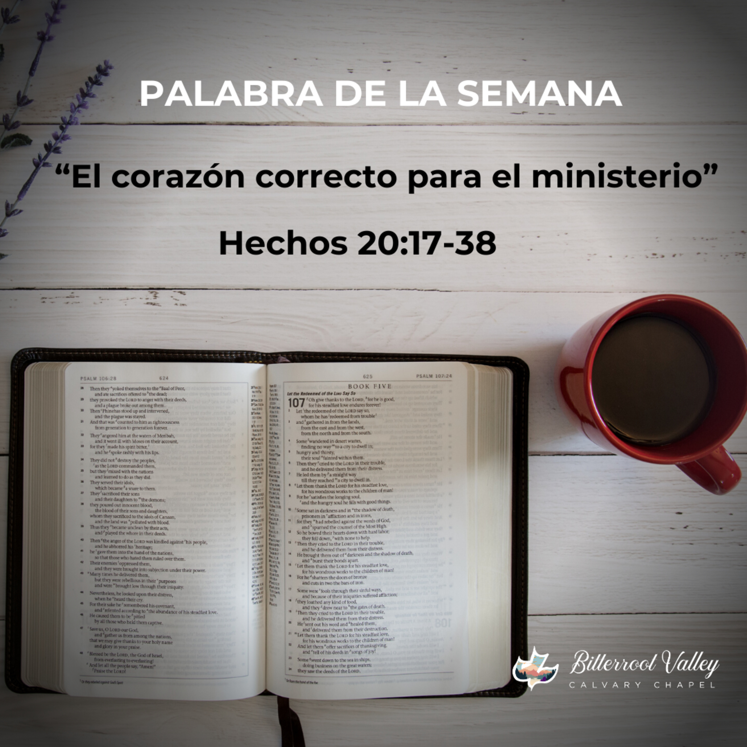 Palabra de la Semana “El corazón correcto para el ministerio” Hechos 20:17-38 episode artwork