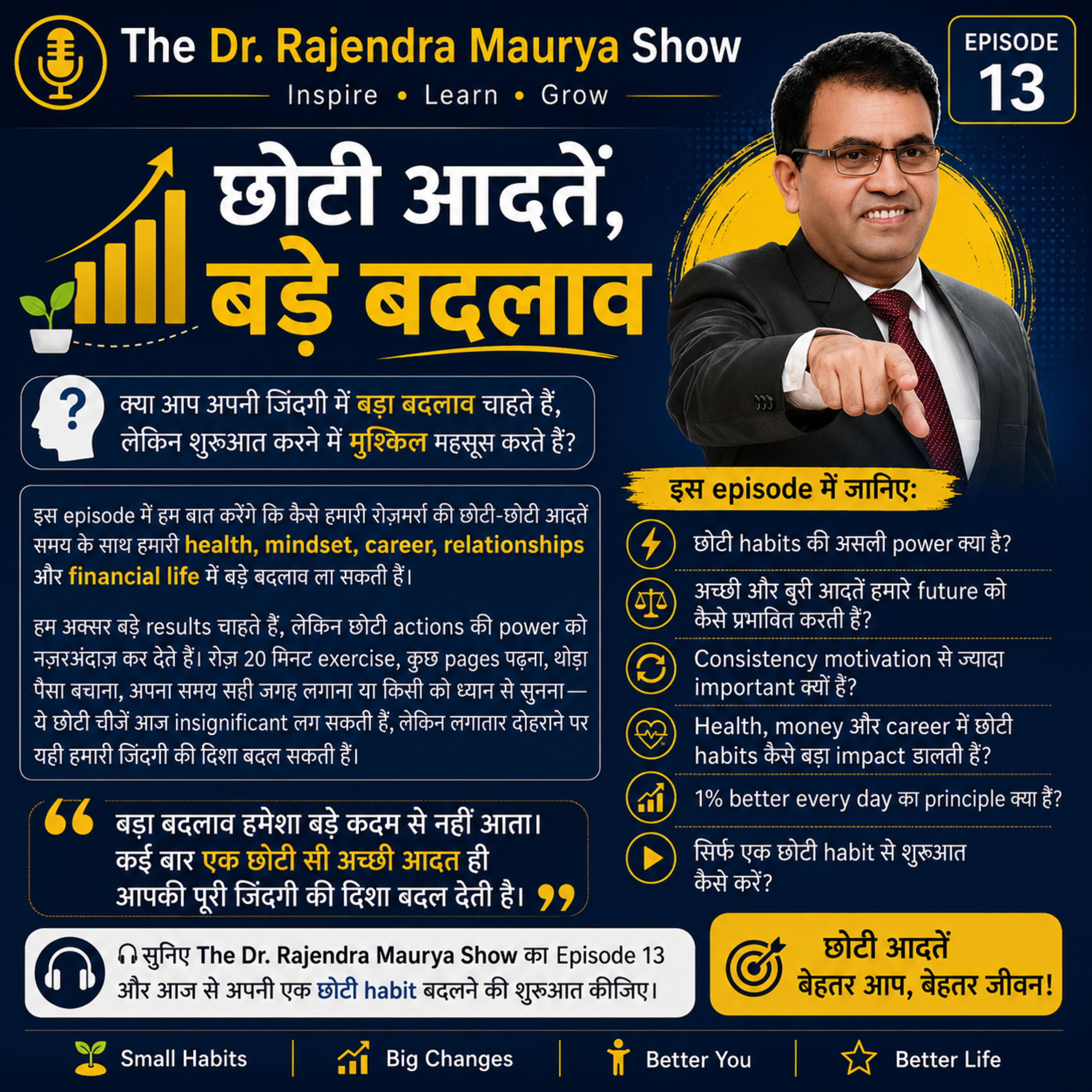 Episode 13 : छोटी आदतें, बड़े बदलाव episode artwork