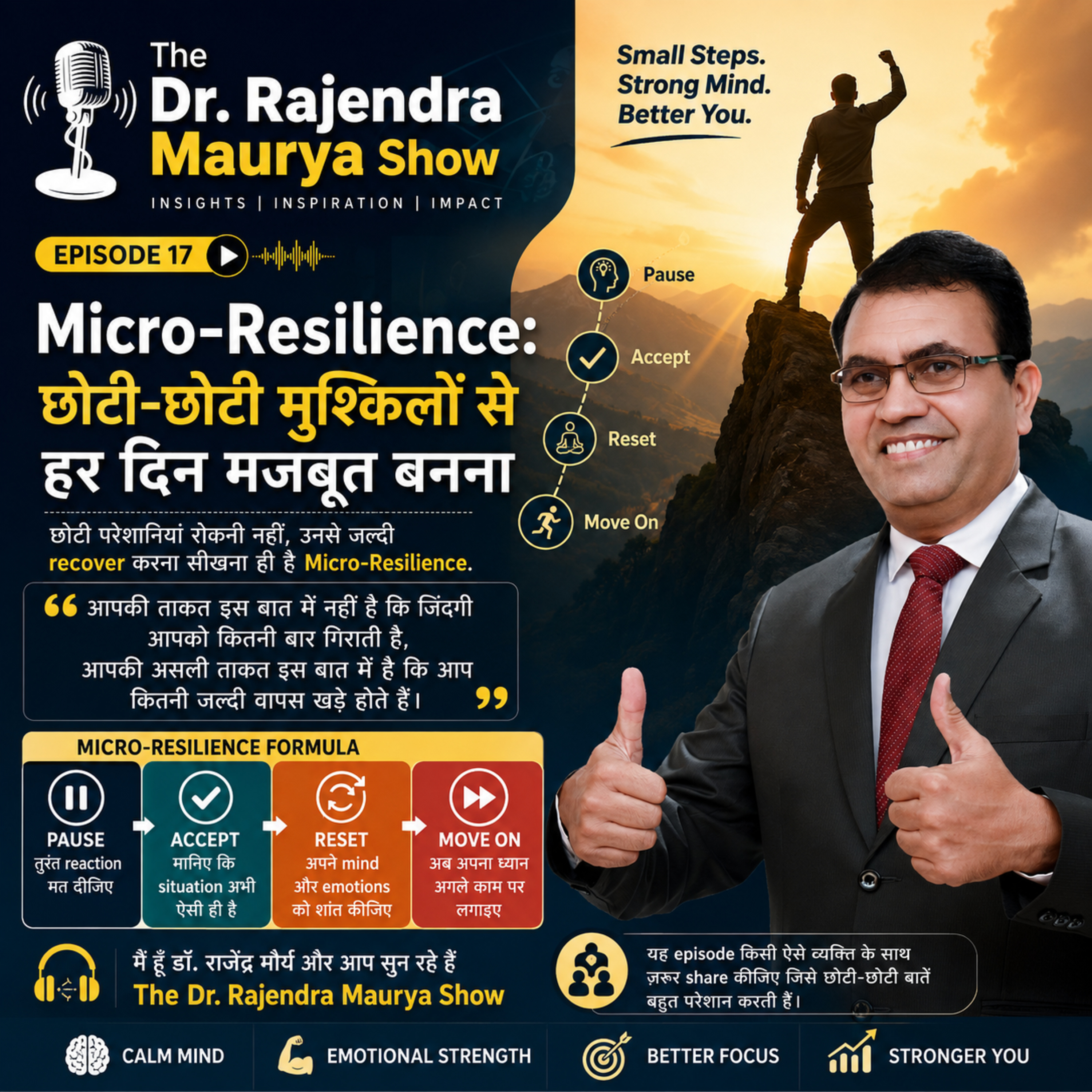 Episode 17 : छोटी-छोटी मुश्किलों से हर दिन मजबूत बनना Micro-Resilience episode artwork