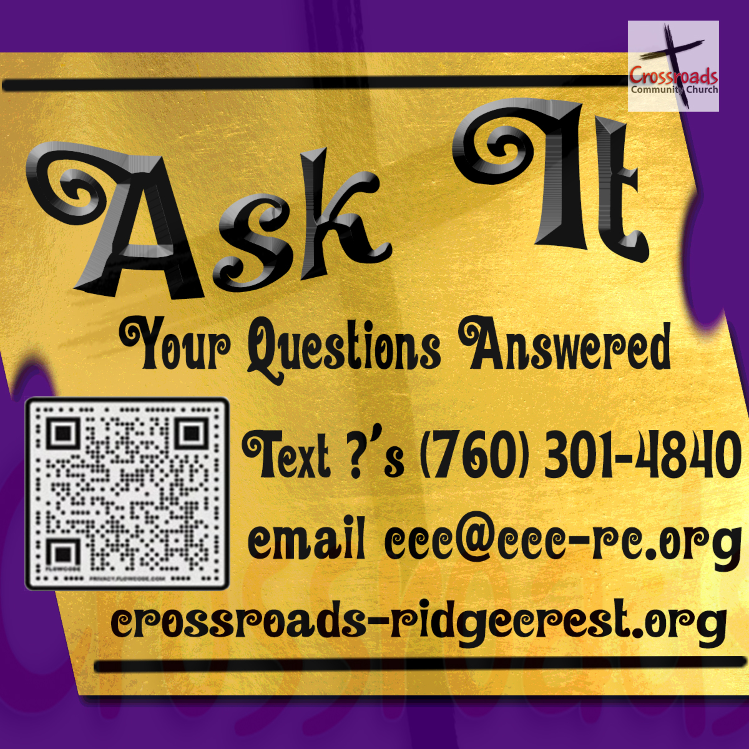 Ask It Your Questions Answered Saturday Apr 13, 2024 with Bill Corley and Dionne Salmonds episode artwork