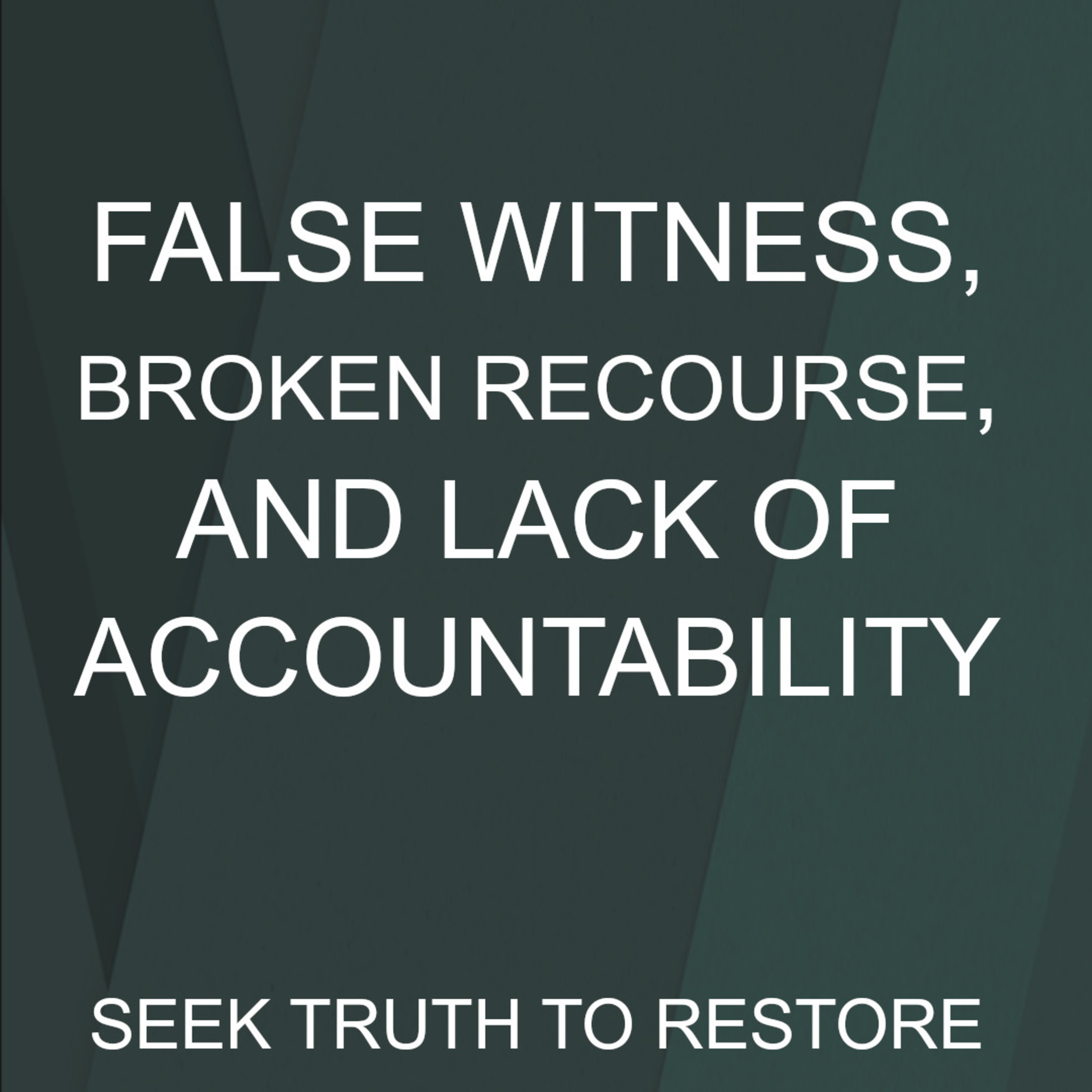 Episode 9-A Documented Case of False Witness, Broken Recourse, and Lack of Accountability episode artwork