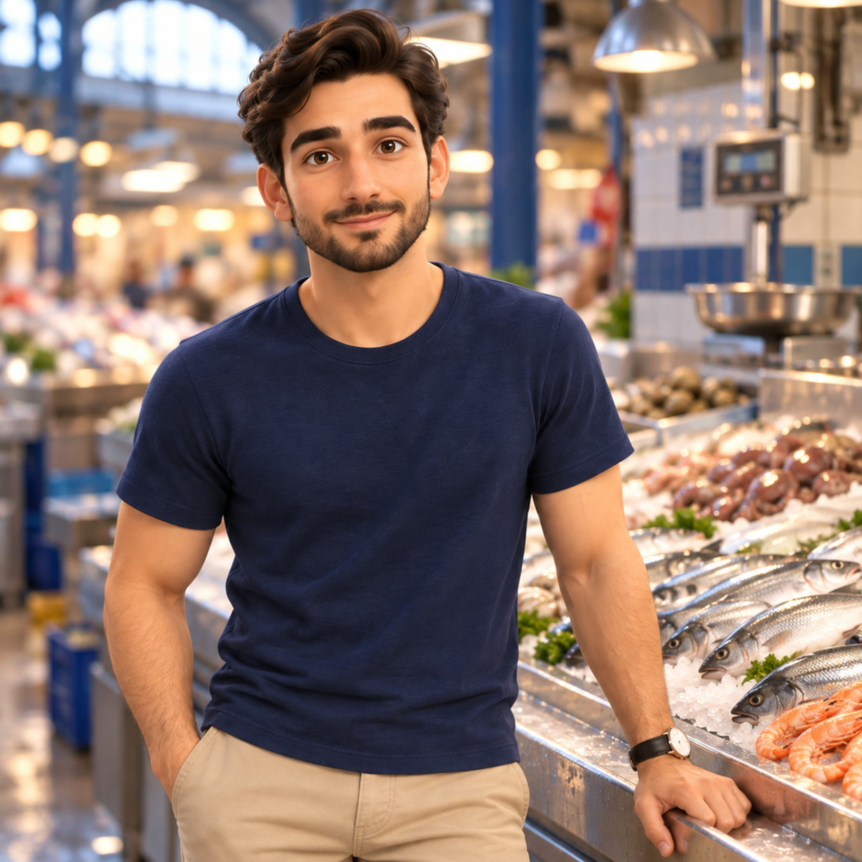 Episode 14: At the fish market (En el mercado de pescado) - Spanish Story for Beginners (A1/A2)