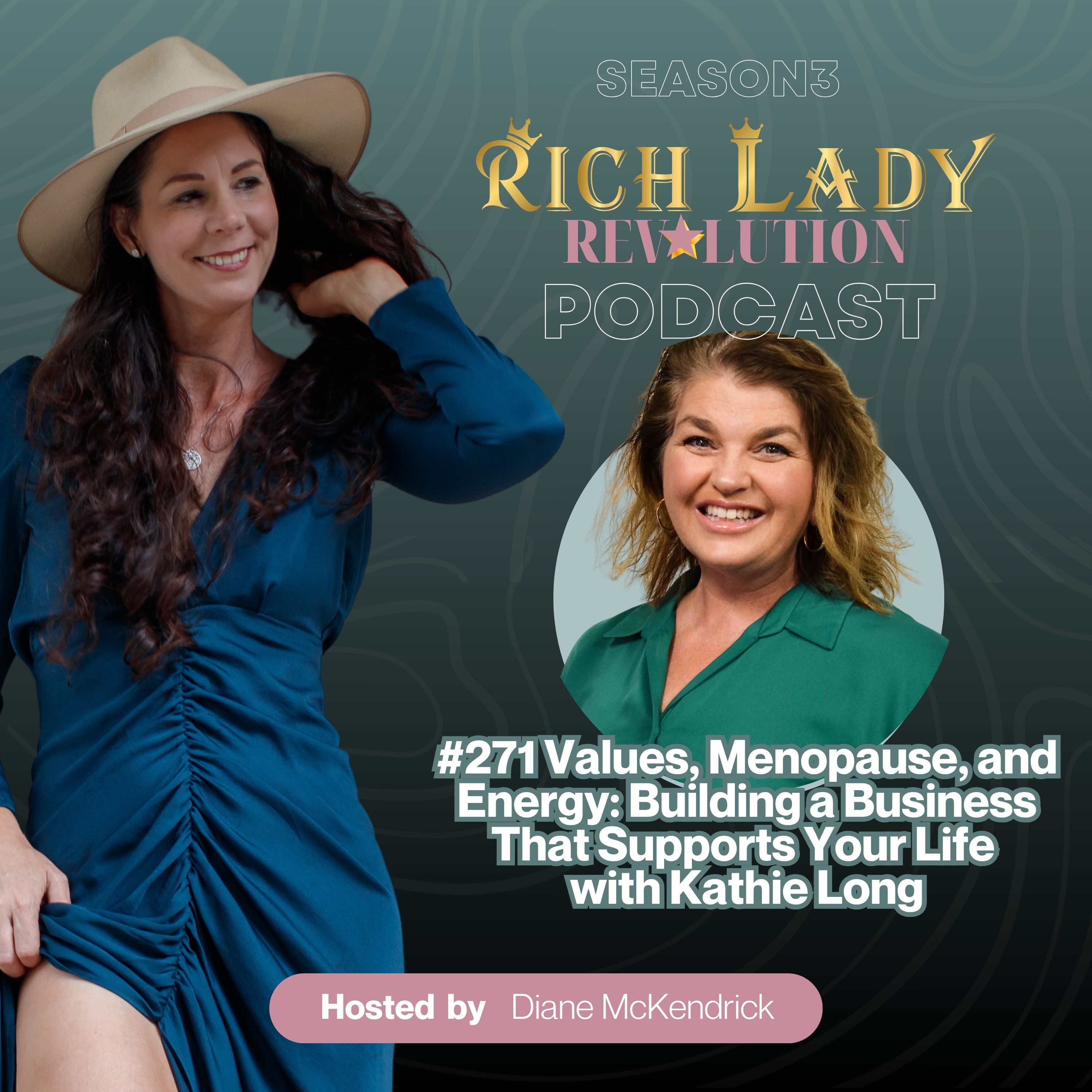#271 Values, Menopause, and Energy: Building a Business That Supports Your Life with Kathie Long episode artwork