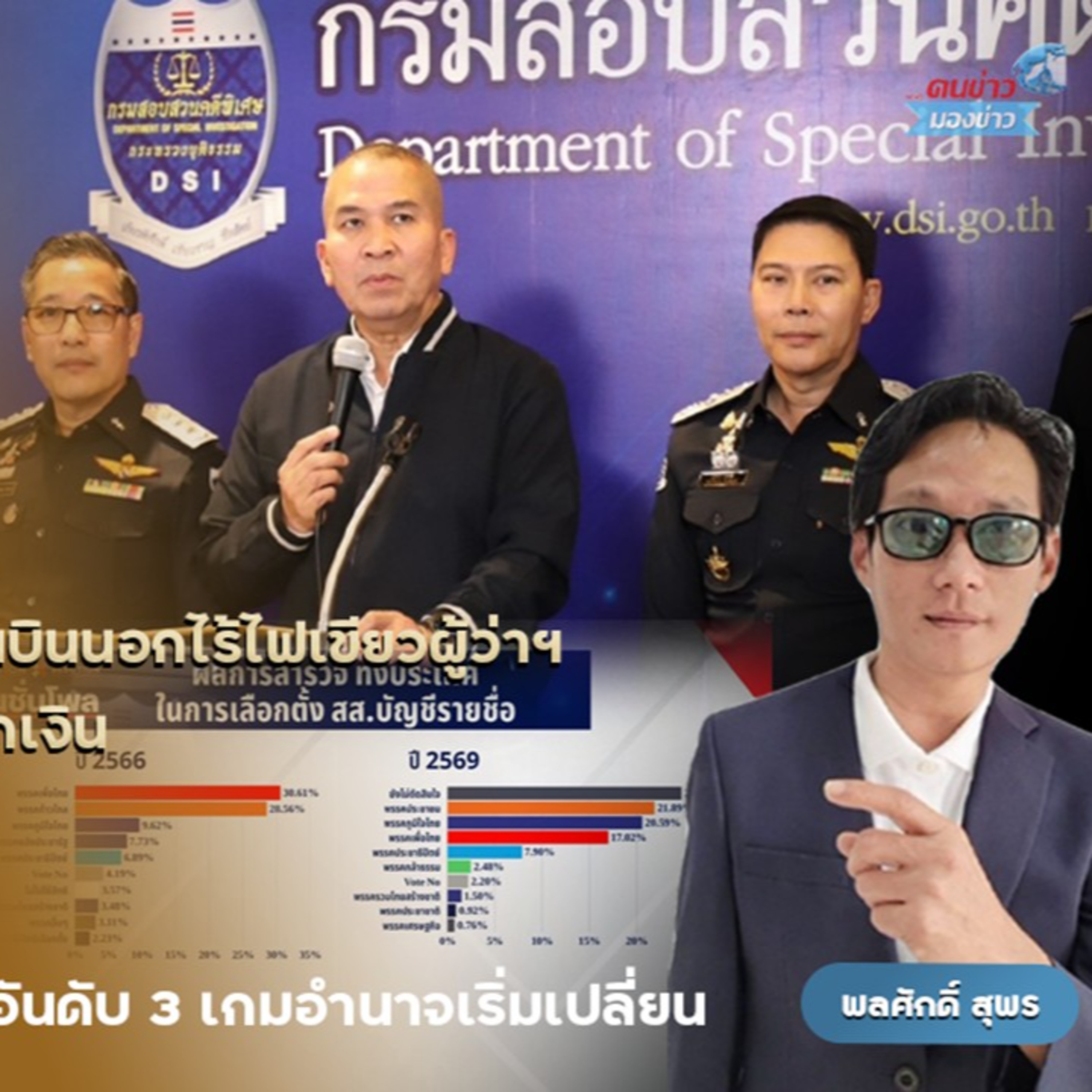 เปิดผลสำรวจเนชั่นโพล “ส้ม-น้ำเงิน” หายใจรดต้นคอสุดสูสี ส่วนเพื่อไทยตัวแปรรั้งอันดับ 3 ใช้วิธีเดินเคาะประตูบ้านสำรวจ 100% ทั่วประเทศ