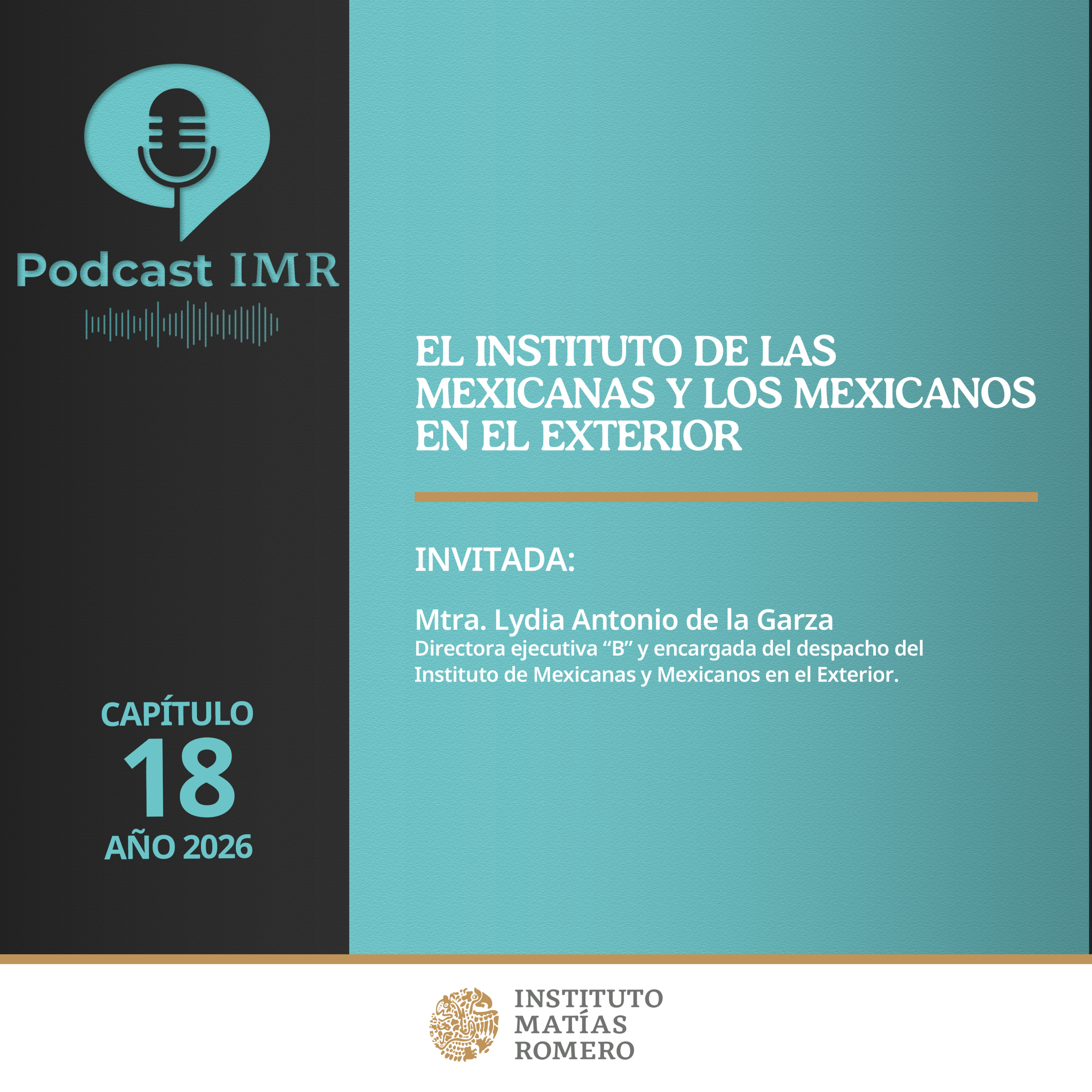 Podcast IMR - El Instituto de las Mexicanas y los Mexicanos en el Exterior episode artwork