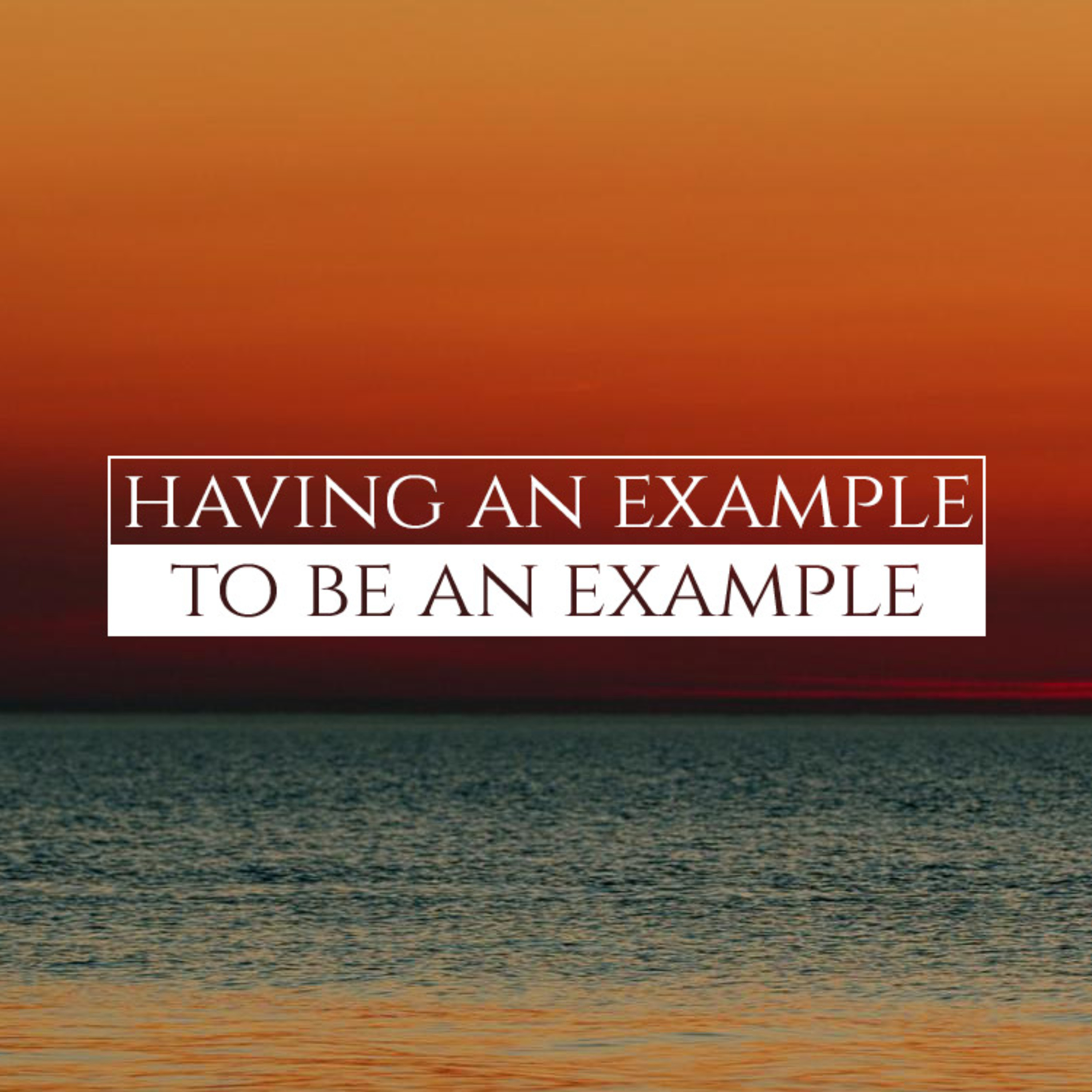 Having an Example to Be an Example episode artwork