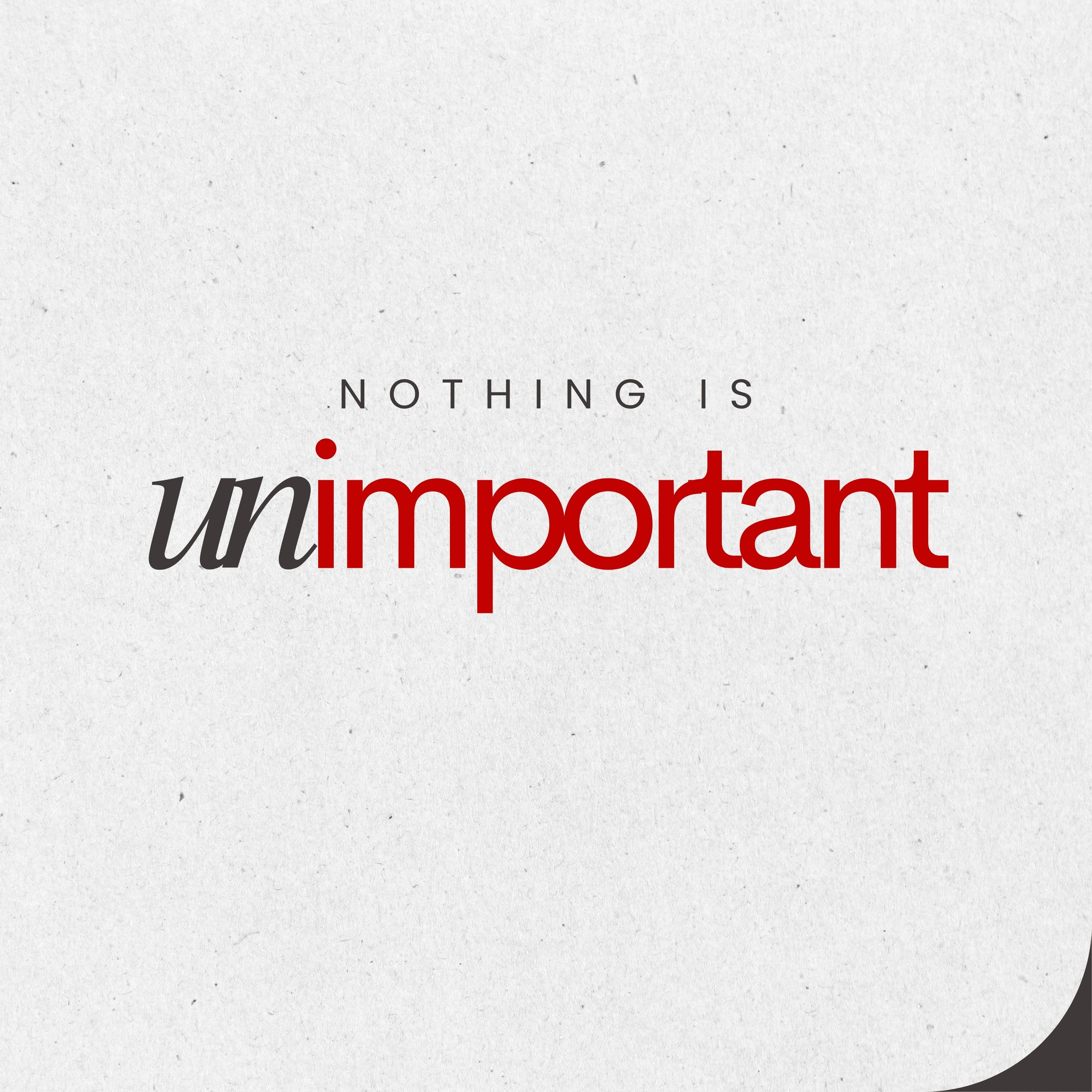 Nothing is Unimportant episode artwork