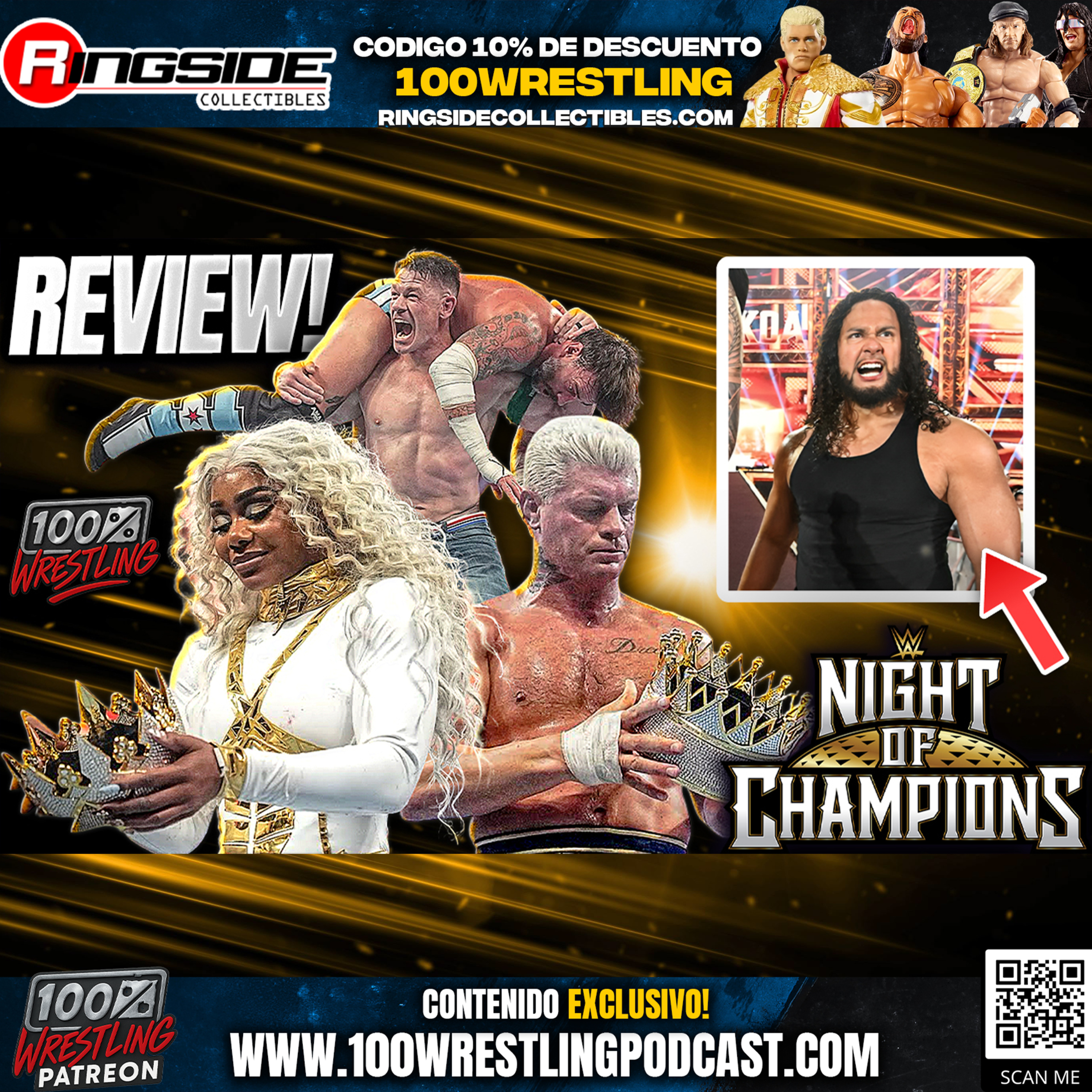 WWE NIGHT OF CHAMPIONS 2025: CM PUNK vs CENA, CODY REY del RING 👑 y NUEVA BLOODLINE 😱