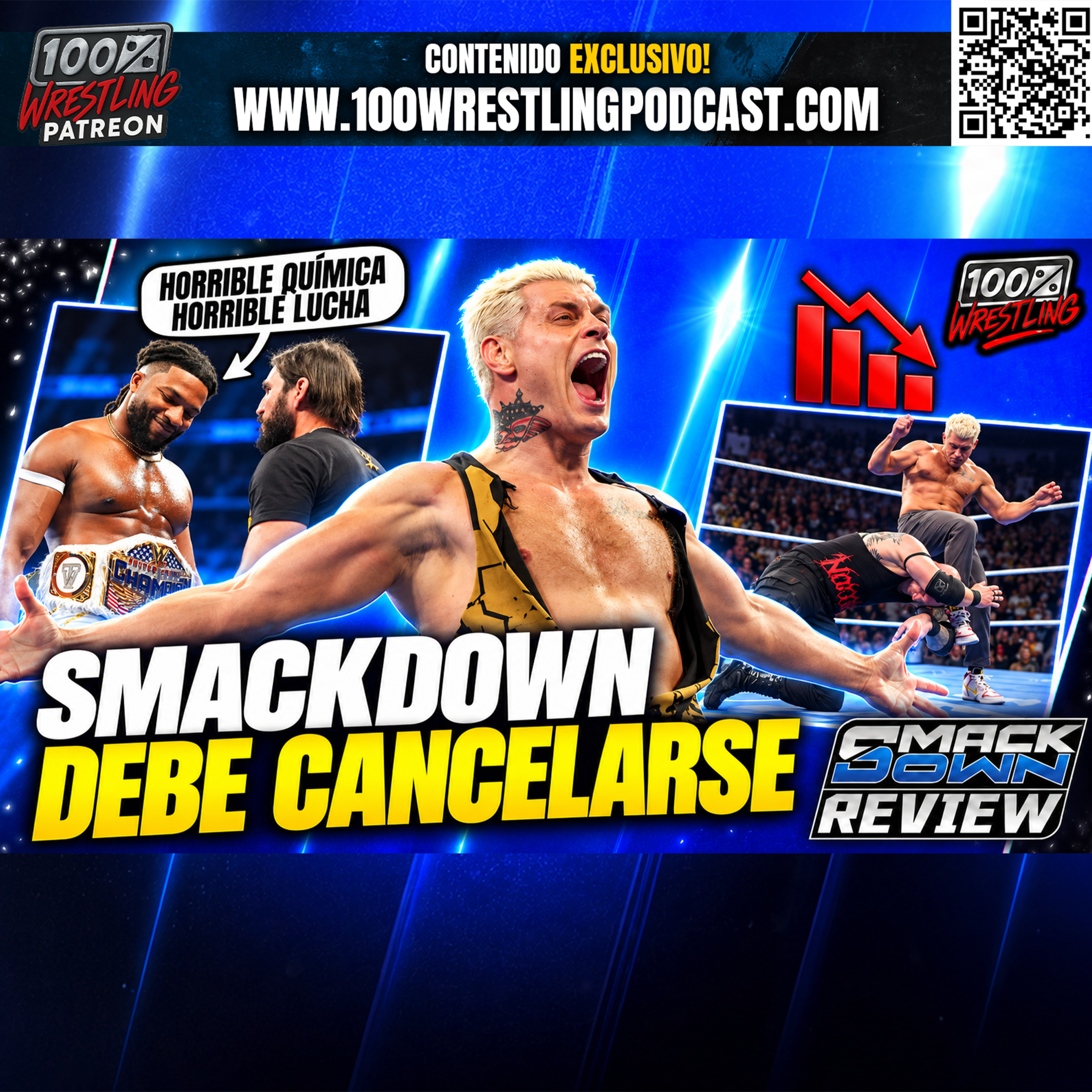 Portada de 100% Wrestling Podcast