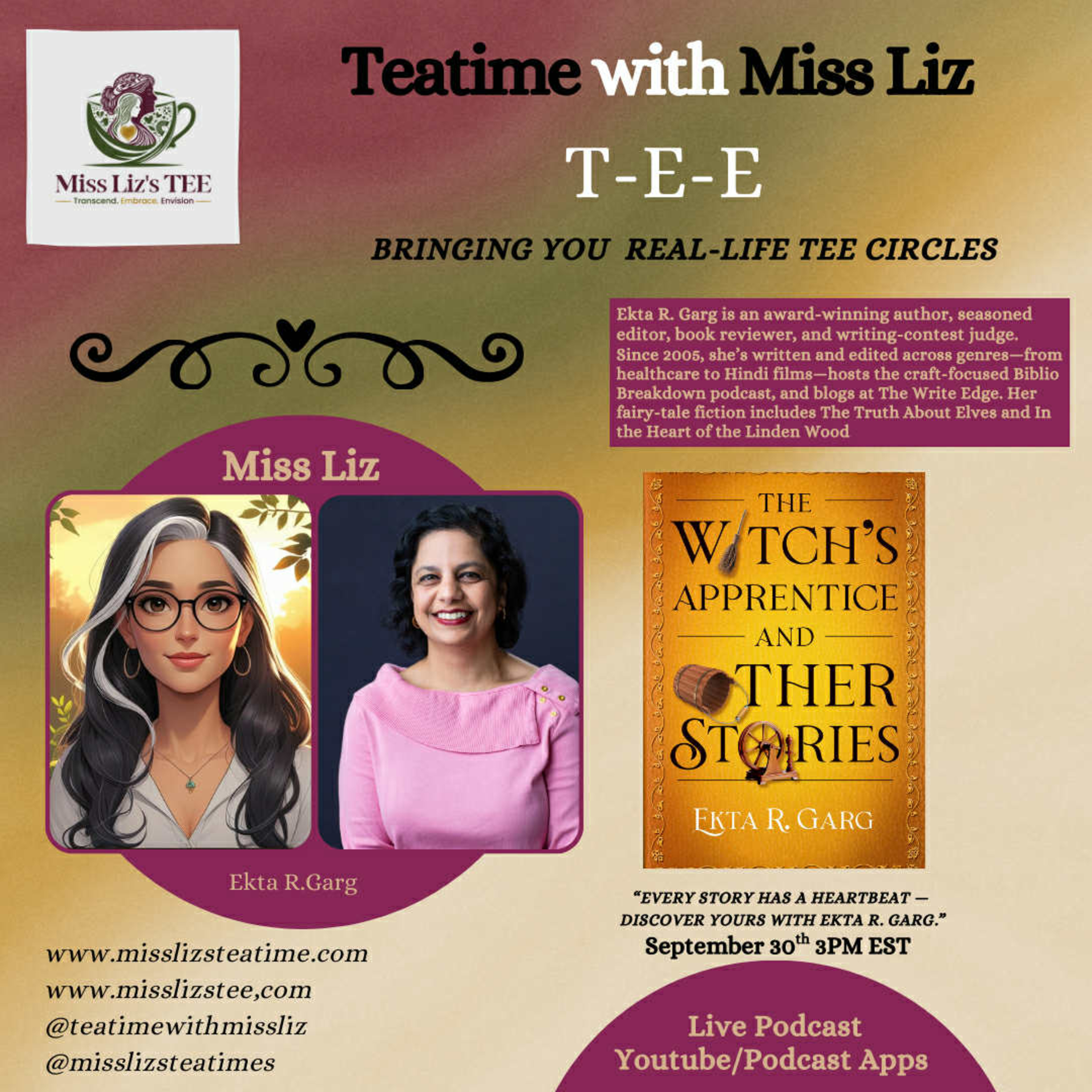 Miss Liz's Serves Ekta R. Garg Fairy Tales Nursery Rhymes and More  episode artwork
